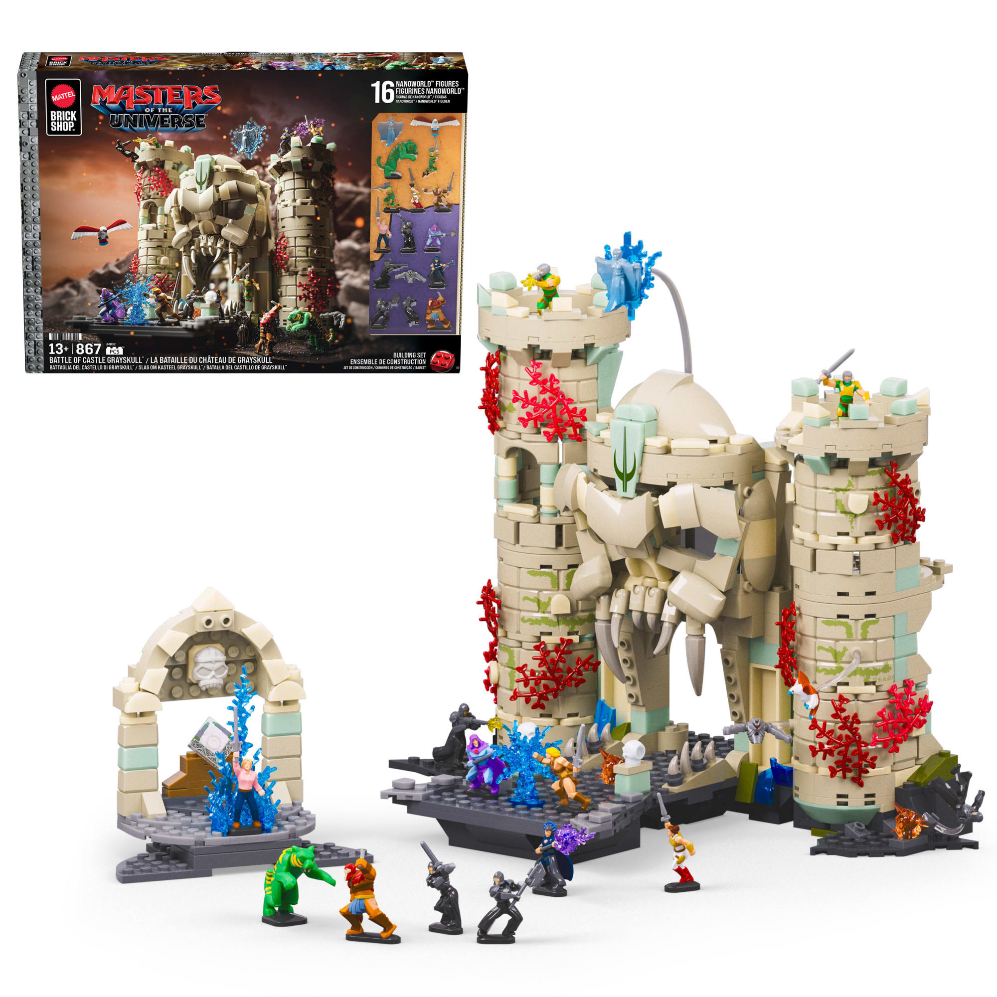 Coffret de Construction La Bataille du Château de Grayskull Mattel Brick Shop