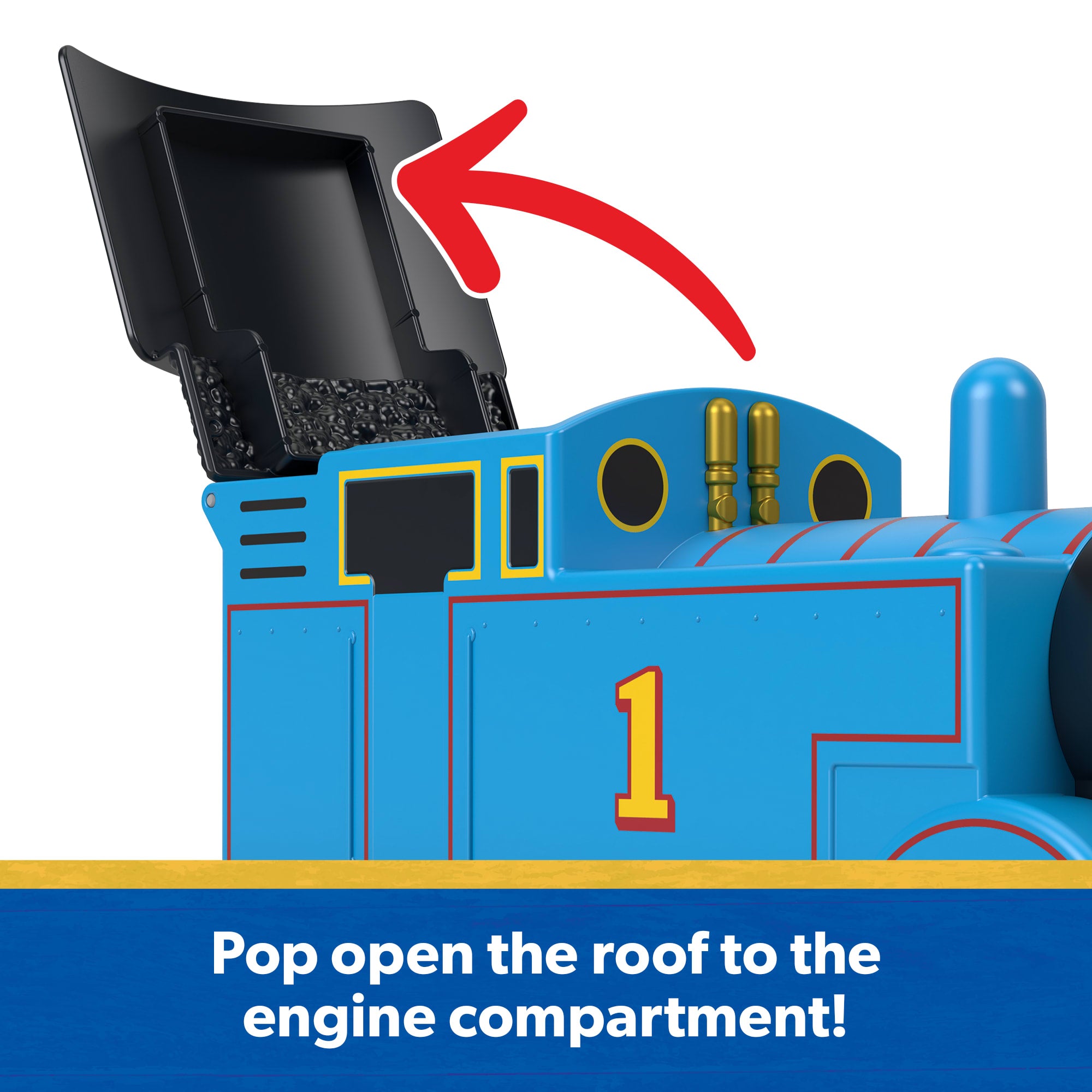 Thomas & Friends Giant Whistling Thomas From Fisher-Price. Large-Scale Engine With Push-Button Sound - Image 4