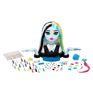 Monster High Frankie Stein Styling Head With 65+ Nail. Hair And Face Accessories