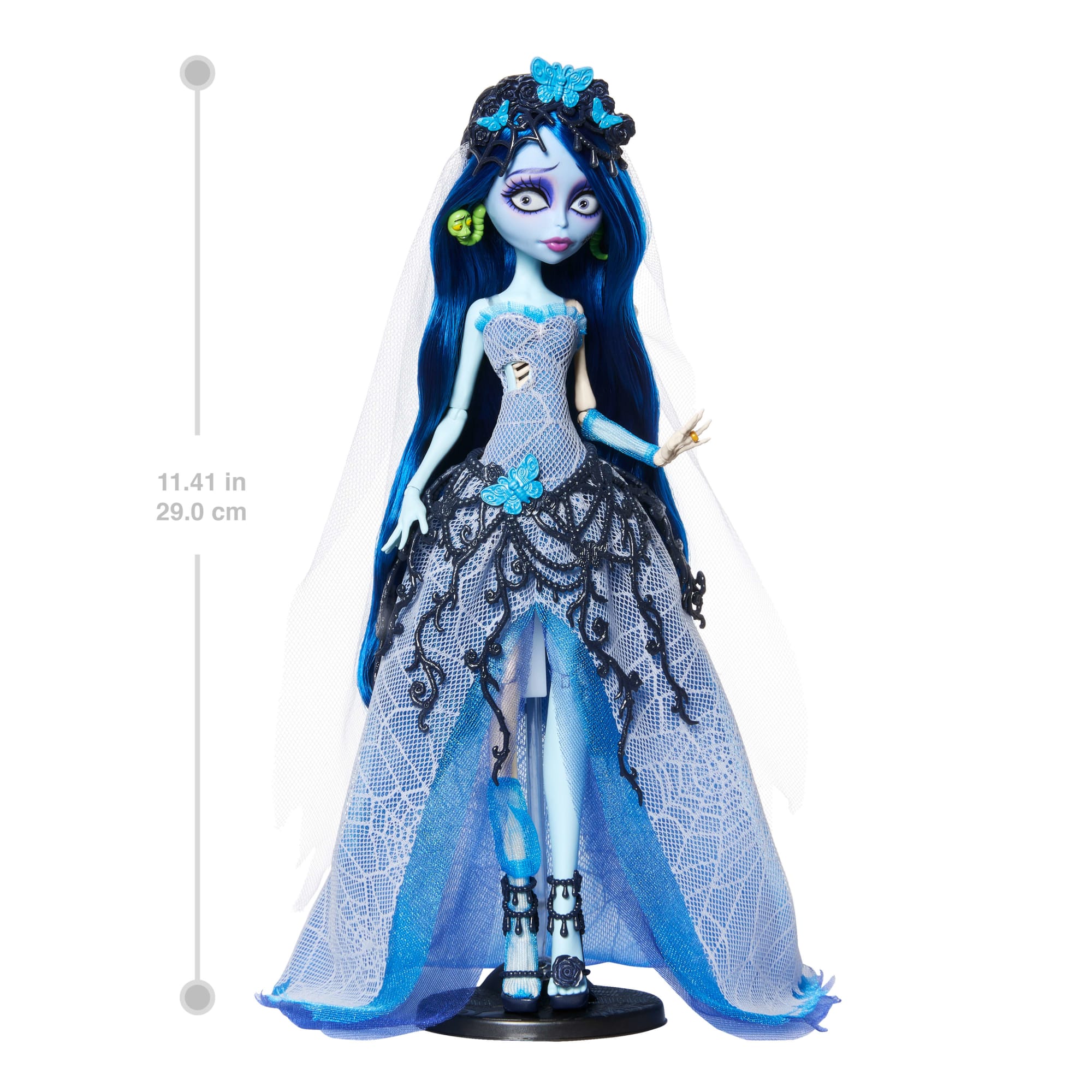 Monster High Skullector Corpse Bride Collectible Doll. Emily in Gothic Wedding Dress With Veil - Image 6