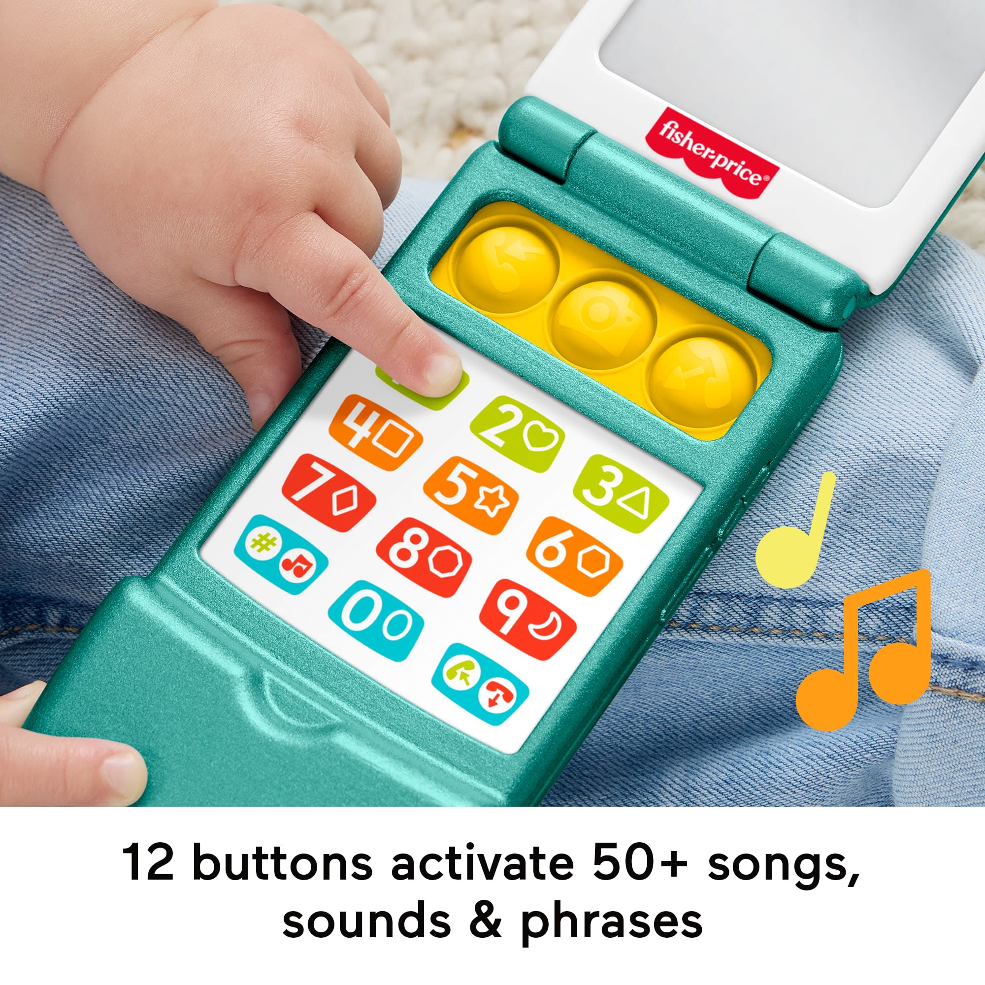 Fisher-Price Laugh & Learn Flip Phone. Baby & Toddler Musical Learning Activity Toy - Image 3