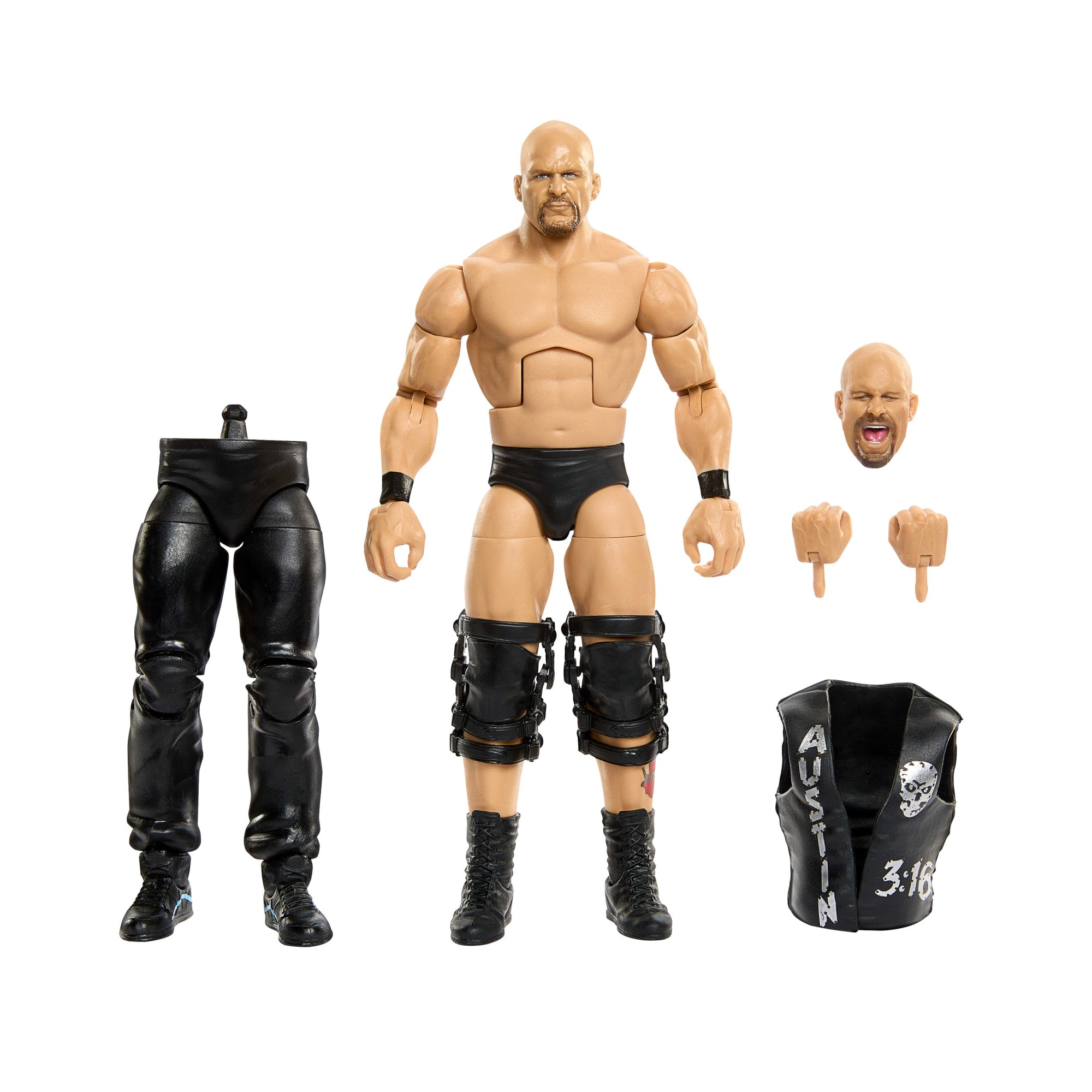 WWE Elite Collection Premium Live Event Stone Cold Steve Austin Action Figure Set. Summerslam Series