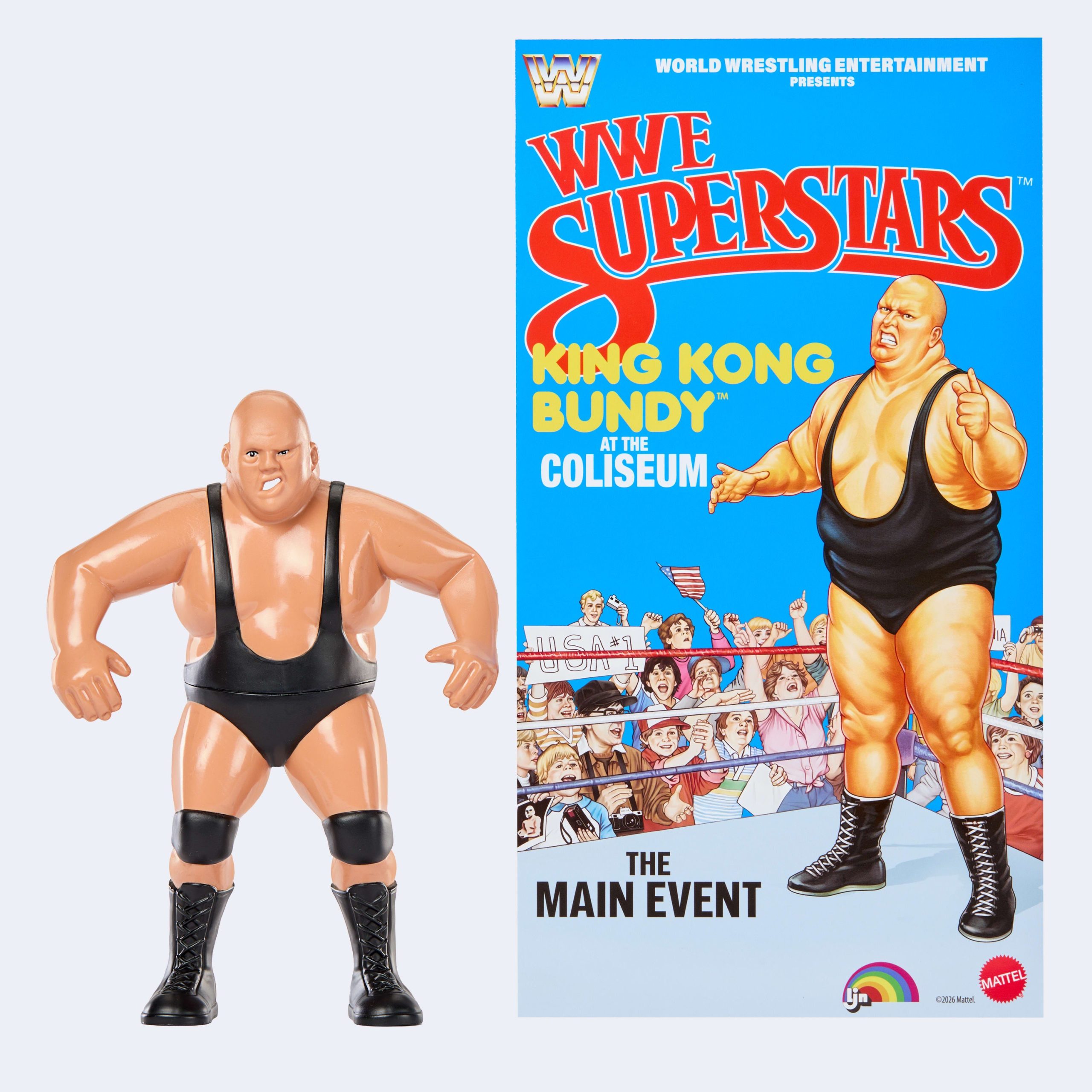 Ljn WWE Superstars King Kong Bundy Action Figure. 1980s Retro 8-Inch Collectible Toys