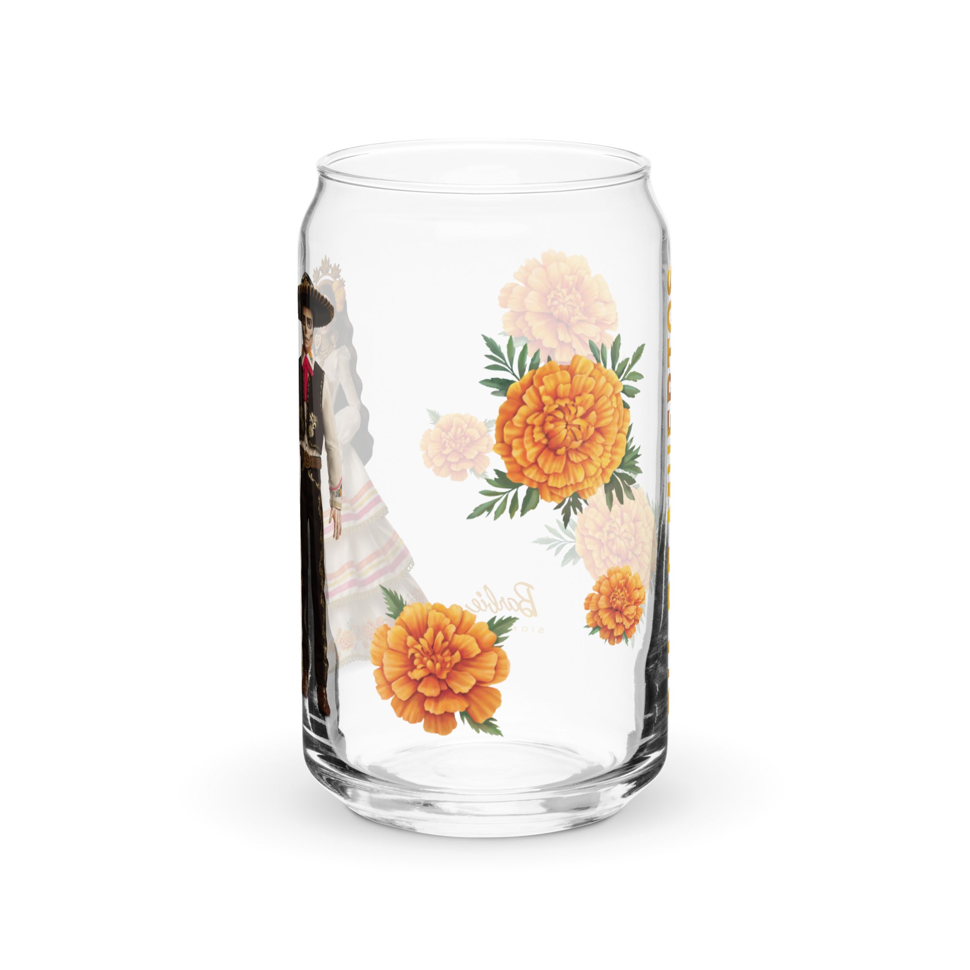 Barbie Día de Muertos Marigolds Clear Glass - Image 3
