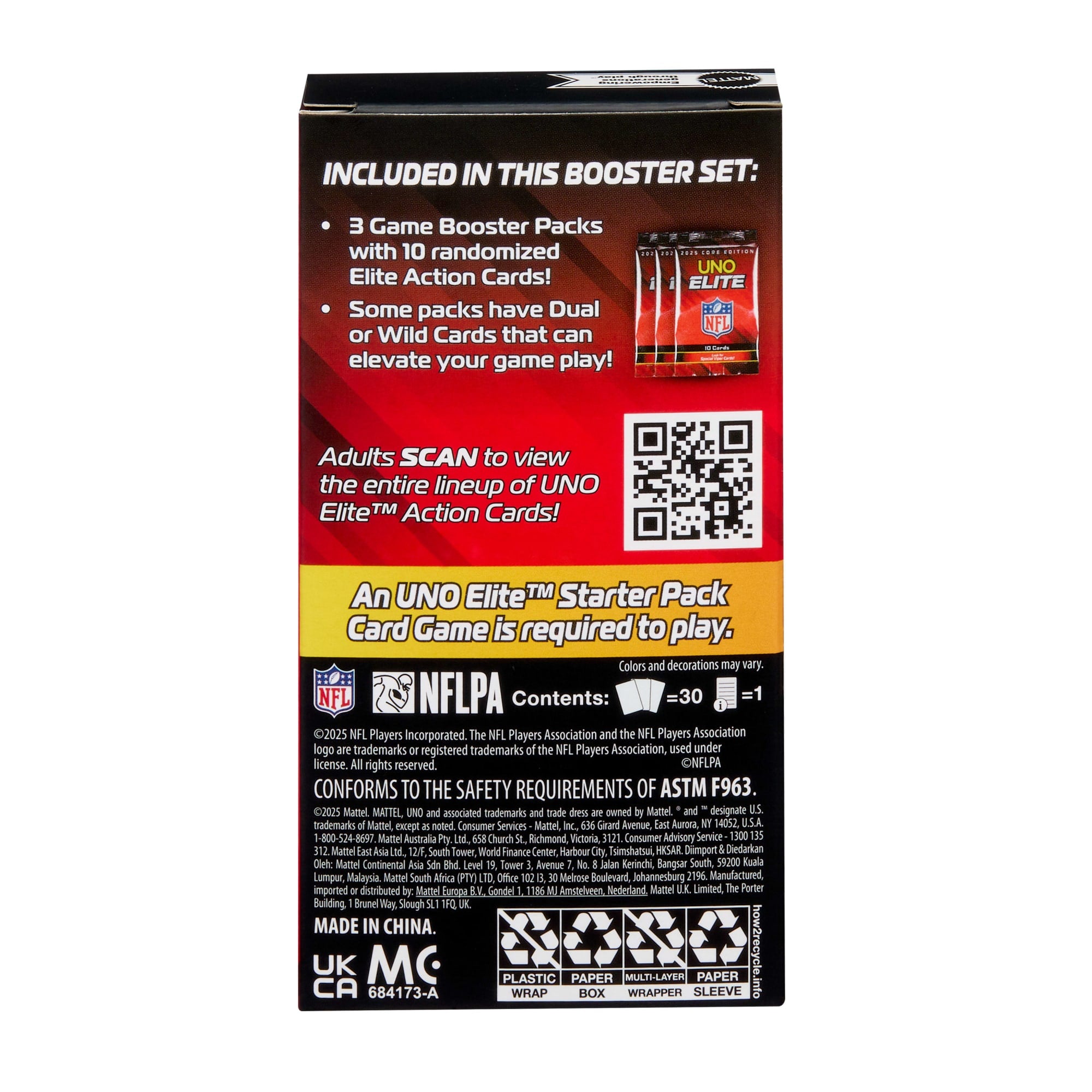 UNO Elite NFL Booster Set With 30 Elite Action Cards. 2025 Core Edition (Players May Vary) - Image 6