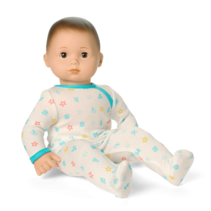 Bitty Baby® Doll #2 with brown hair in Pastel Blue