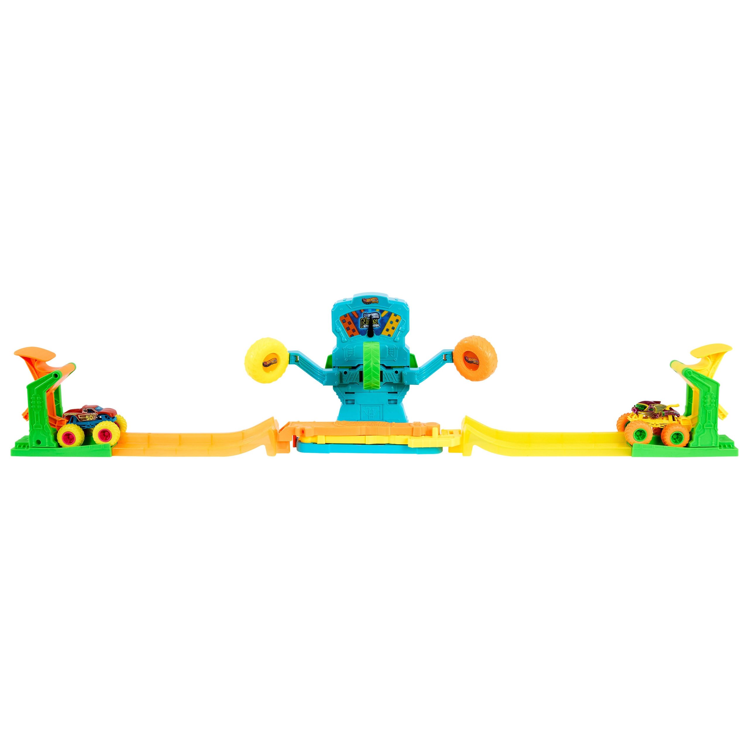 Hot Wheels-Coffret Neon Crashin' Slamway-2 Véhicules. 2 Modes de Jeu - Image 4