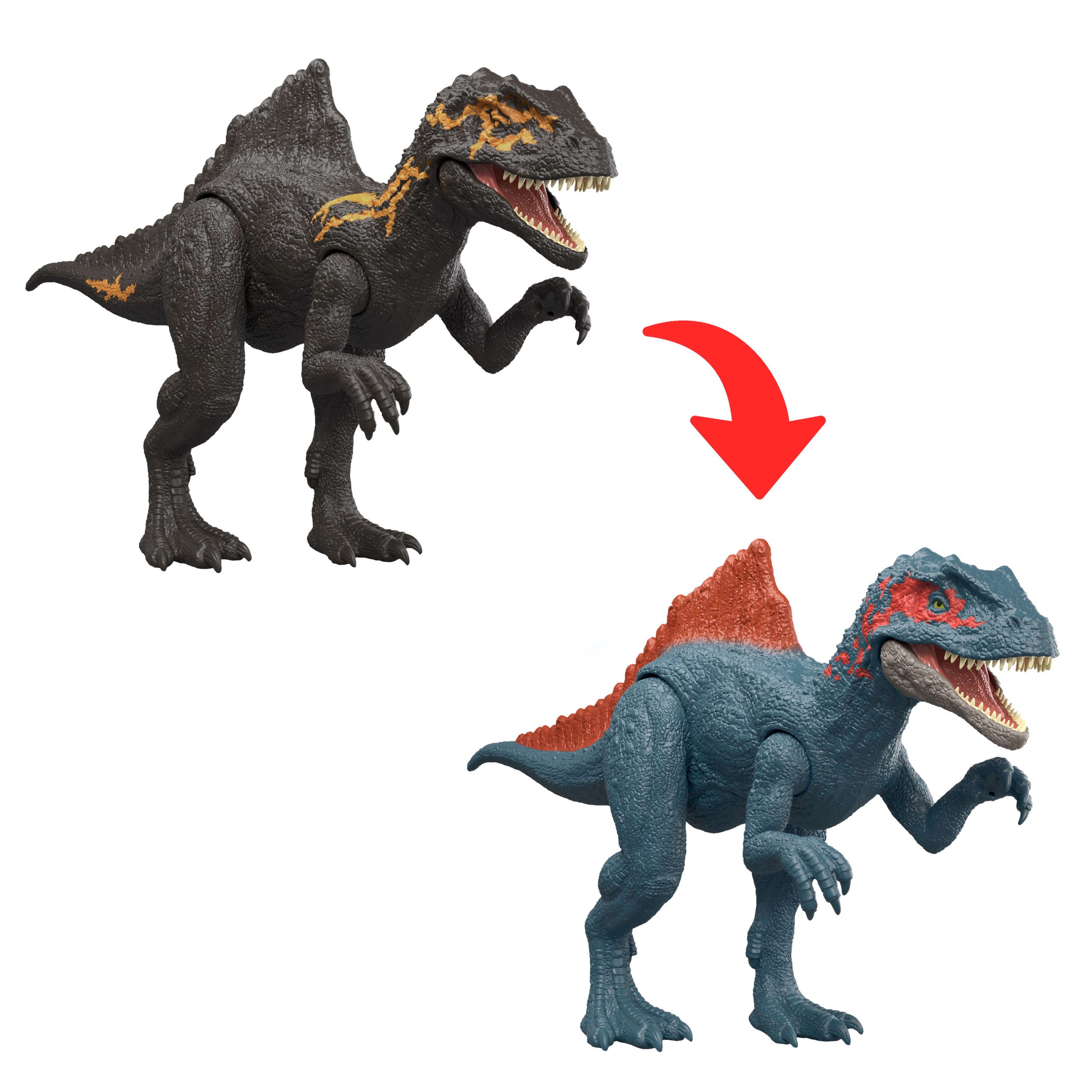 Figurine Articulée Concavenator Révélation Dino de Luxe Jurassic World. Jouet à Peler Changeant de Couleur