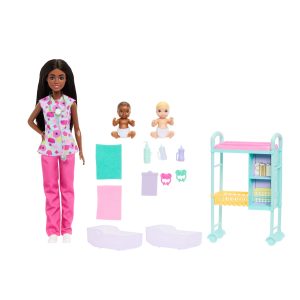 Barbie Careers Baby Doctor Playset With Brunette Fashion Doll. 2 Baby Dolls. Exam Table & Accessories