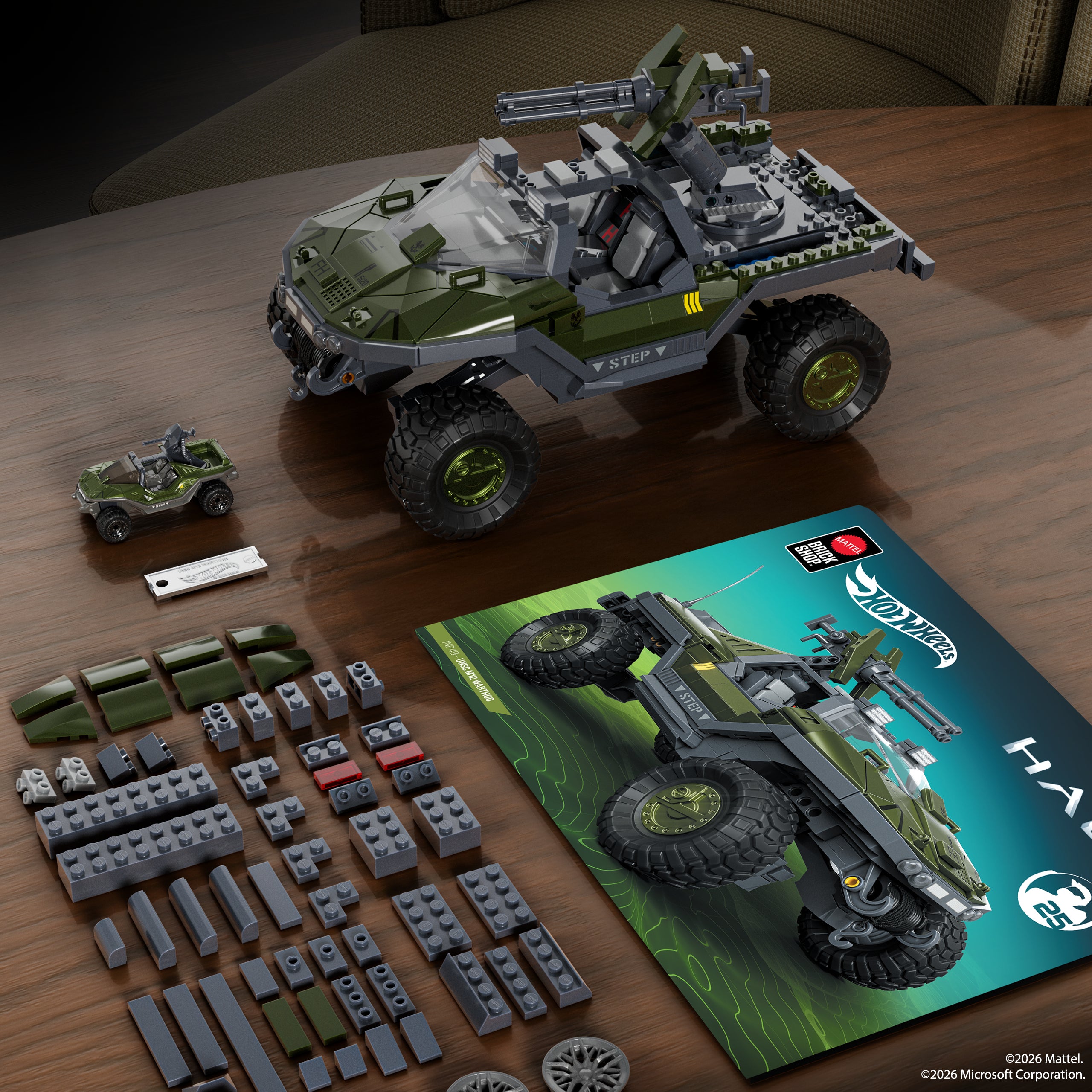 Hot Wheels-Coffret de Construction Véhicule Warthog Halo-935 Pièces - Image 2