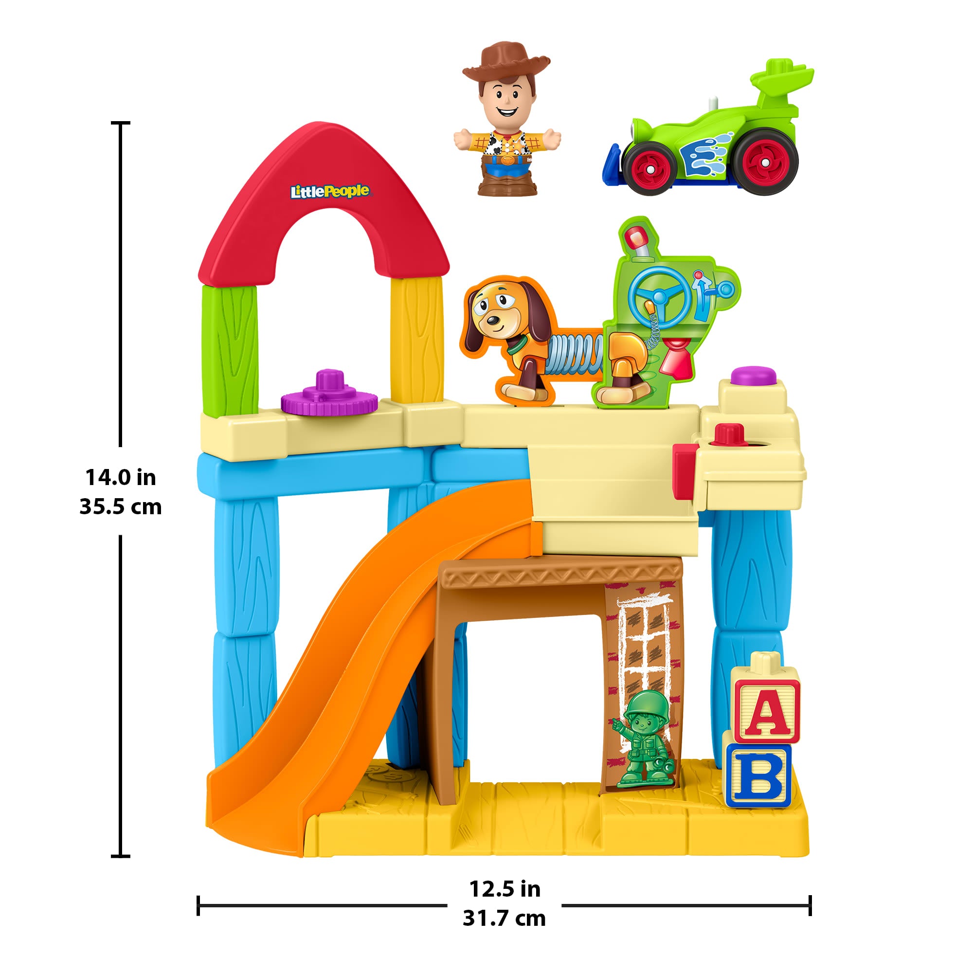 Fisher-Price Little People Disney & Pixar Toy Story Andy's Room Toddler Playset. Woody & RC Vehicle - Image 6