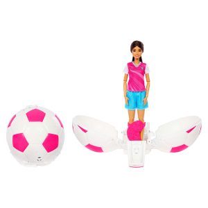 Barbie Team Barbie Roll And Reveal Soccer Player Doll And Accessories With Brunette Fashion Doll. 8 Surprises & Soccer Ball Encasement
