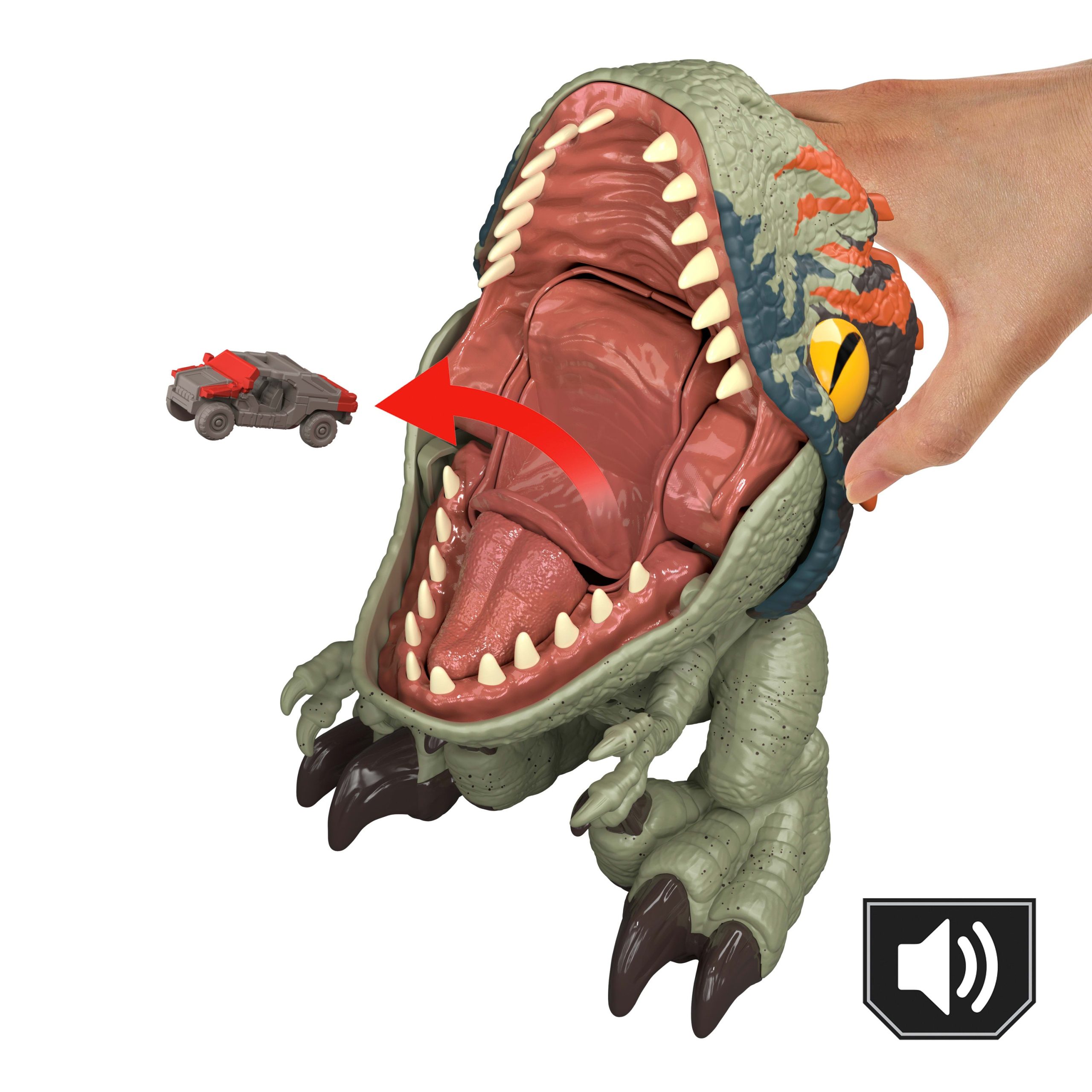 Jurassic World Fierce Feeder Velociraptor Dinosaur With Swallow And Spit interactive Feature - Image 3