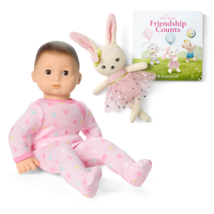 Bitty Baby® Doll #2 in Pastel Pink + Bunny Friend & Board Book