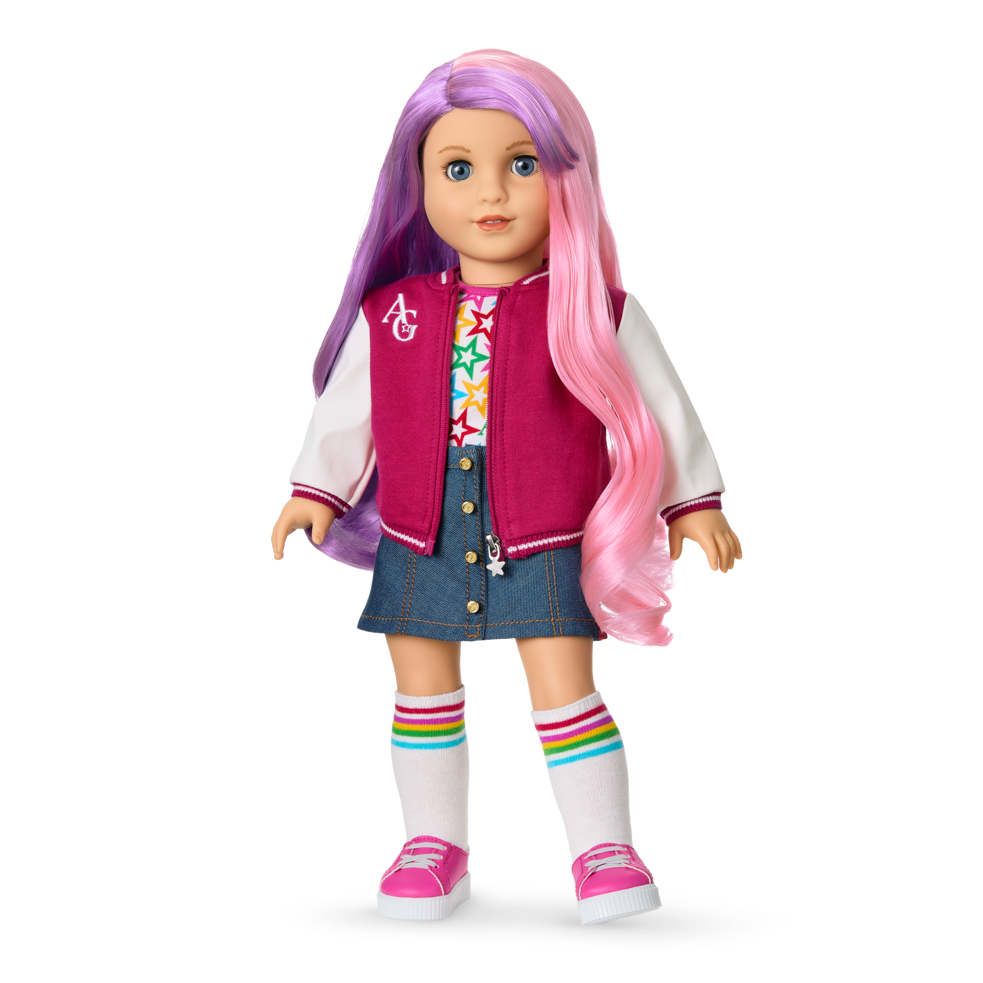 Truly Me™ 18-inch Doll #116 with wavy purple-and-pink hair - Image 2