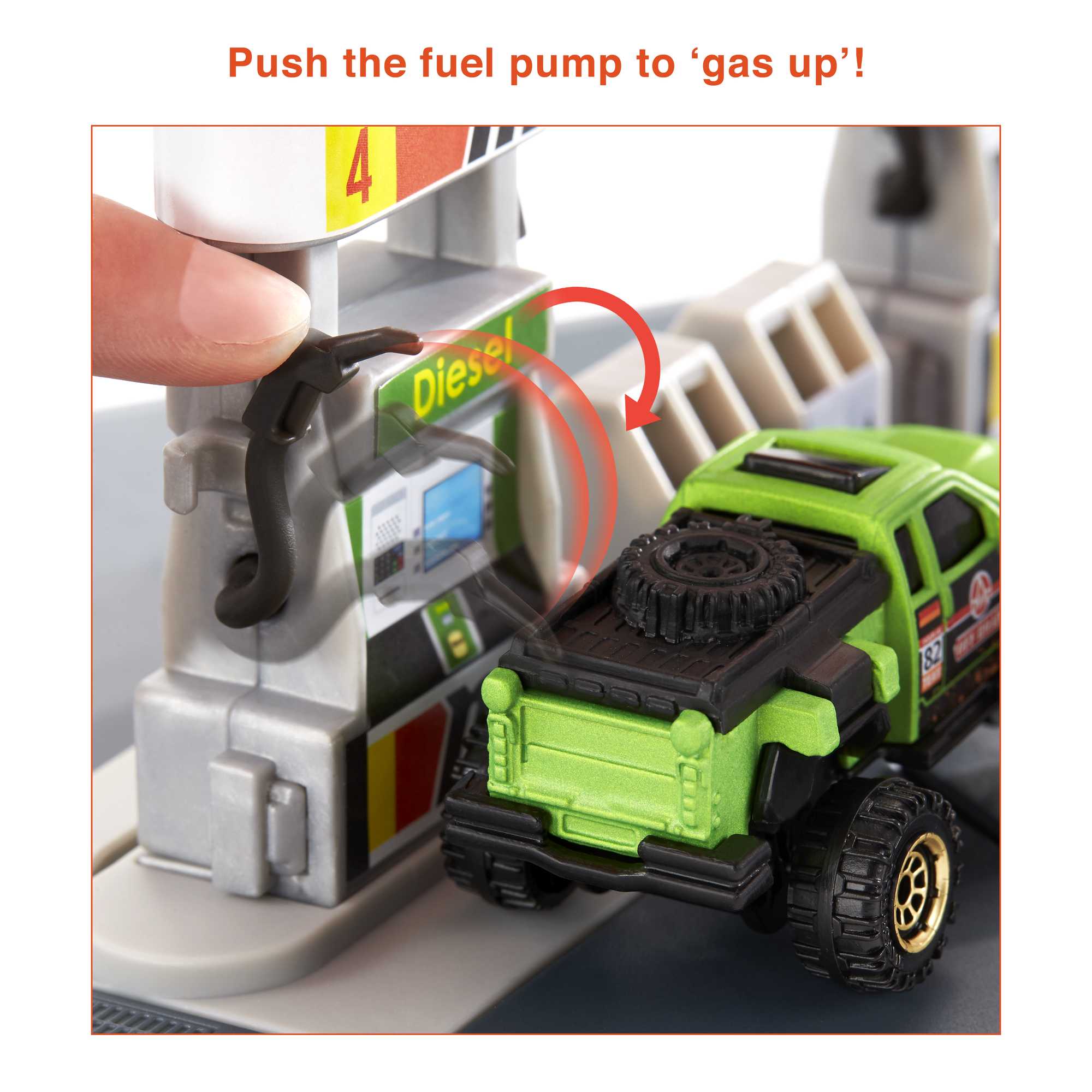 Matchbox Action Drivers Matchbox Fuel Station Playset For Kids 3 Years Old & Up. With 1 1:64 Scale Vehicle - Image 3