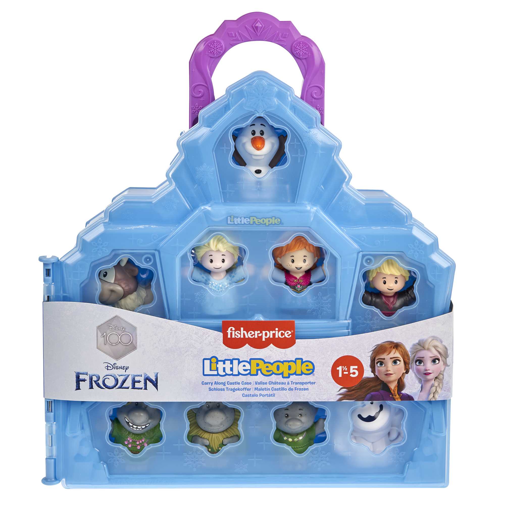 Disney Frozen Carry Along Castle Case Playset With 9 Fisher-Price Little People Figures - Image 6