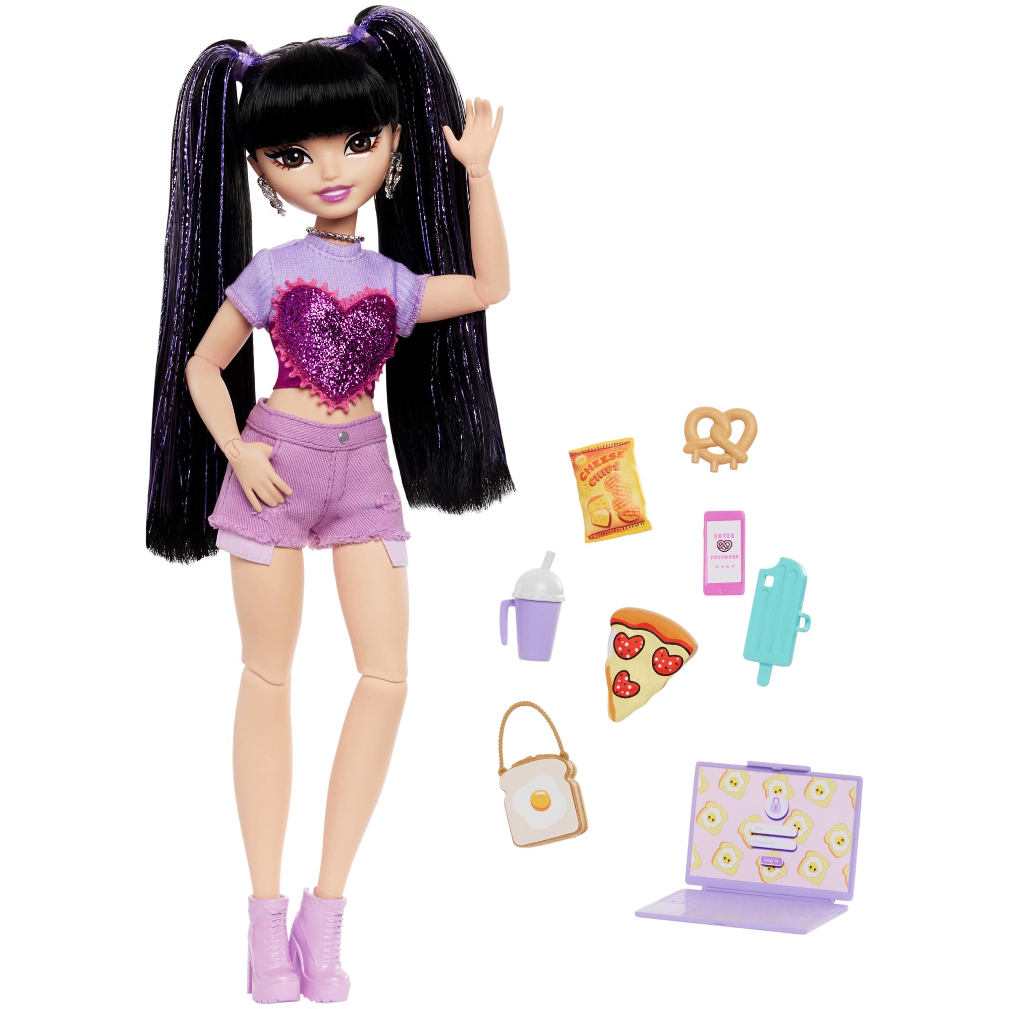 Barbie-Équipe de Rêve Renee-Poupée Avec 11Accessoires Nourriture - Image 3