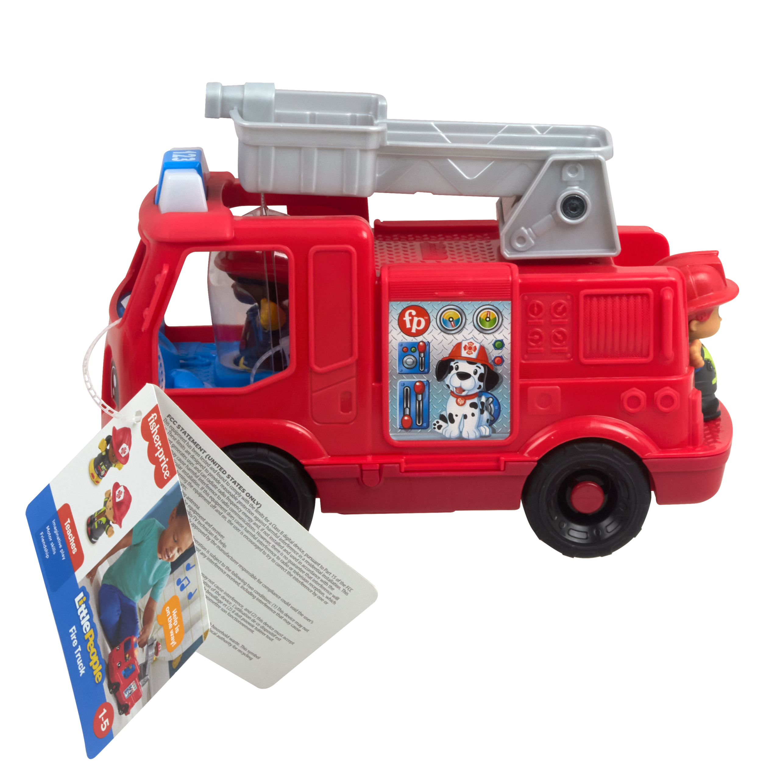 Little People Brinquedo para Bebês Caminhão de Bombeiros Médio - Image 4