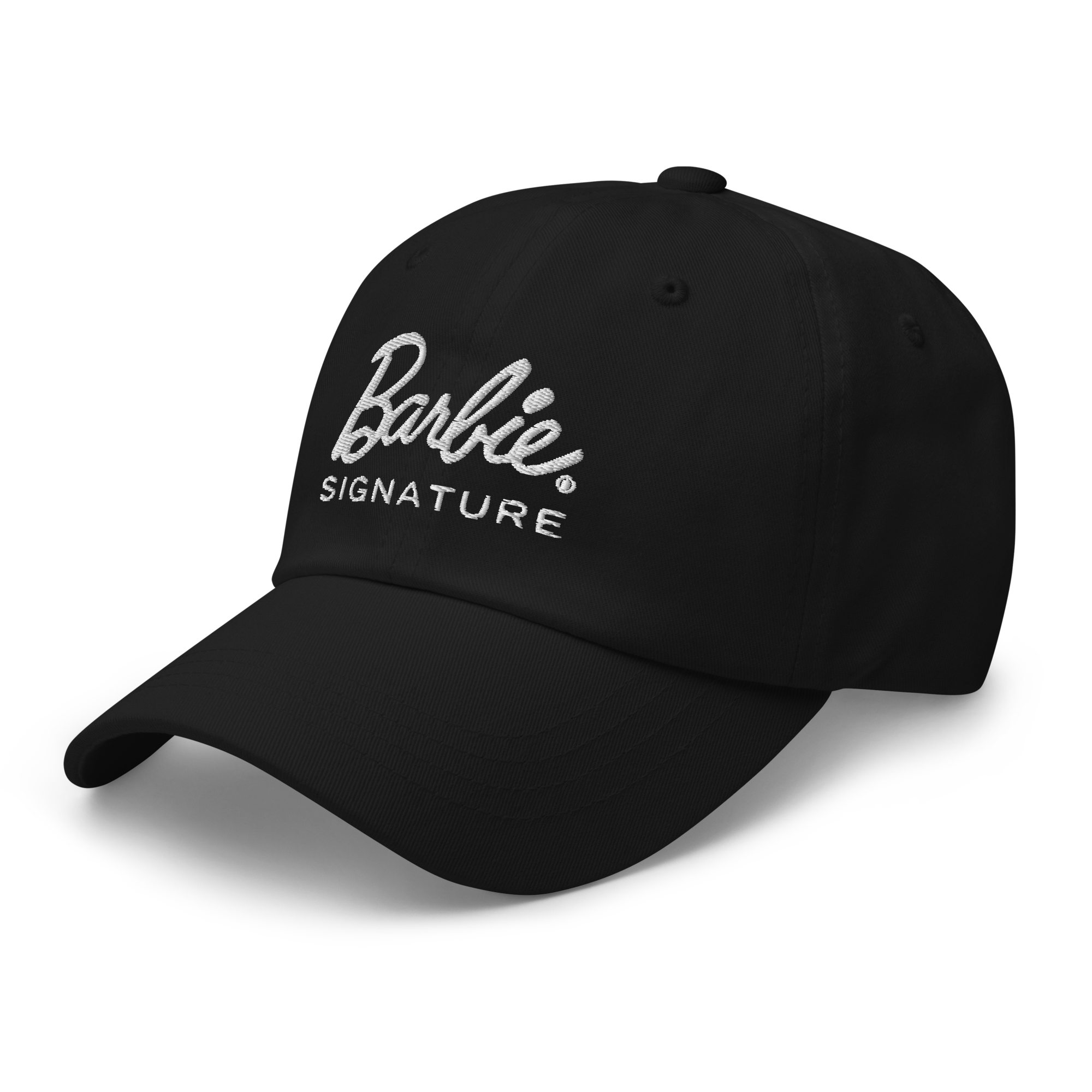 Barbie Signature Logo Black Baseball Hat - Image 2