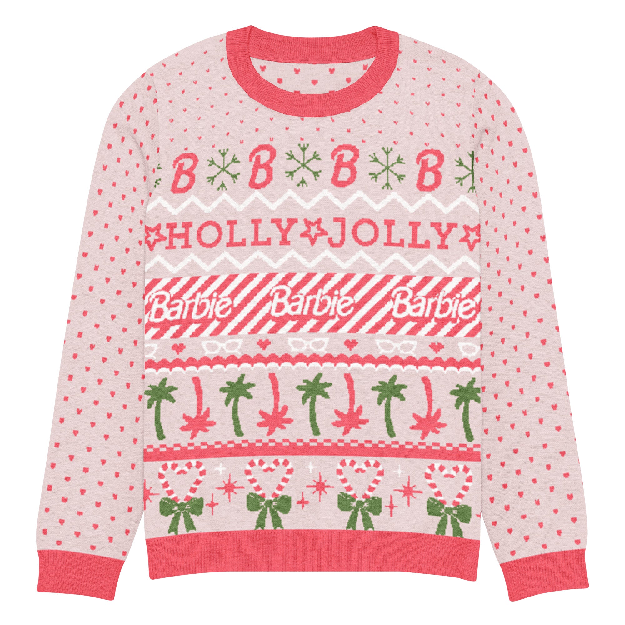 Barbie Holly Jolly Pink Ugly Sweater - Image 3
