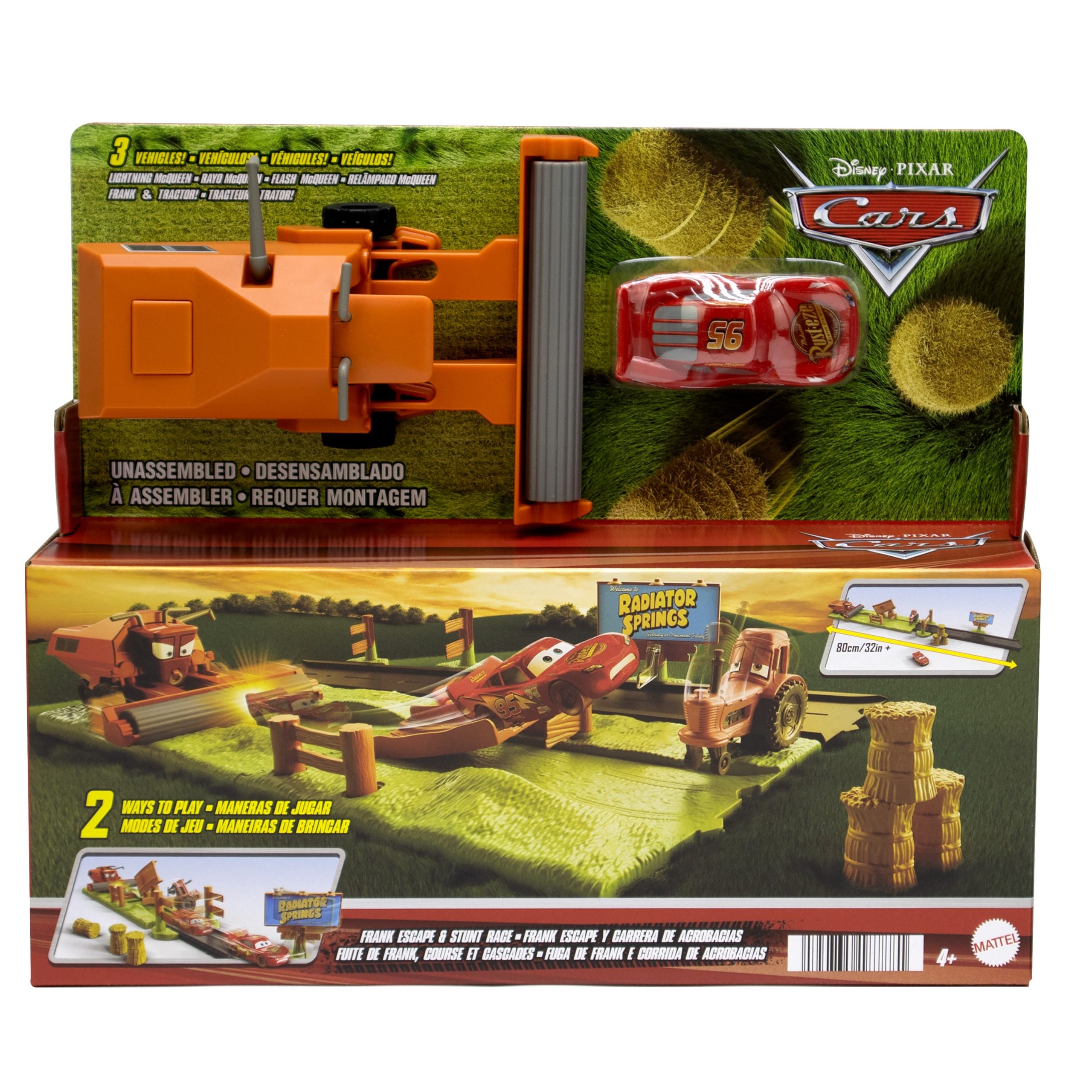 Disney And Pixar Cars Frank Escape & Stunt Race Playset With Lightning Mcqueen Toy Car - Image 6