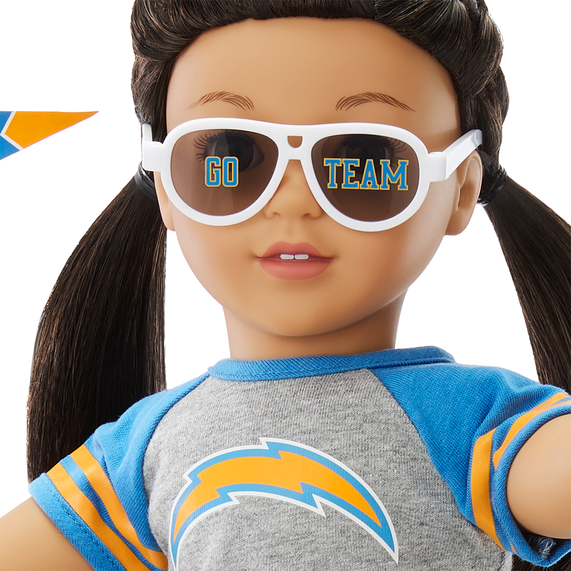 American Girl® x NFL Los Angeles Chargers Fan Outfit & Accessories for 18-inch Dolls - Image 4