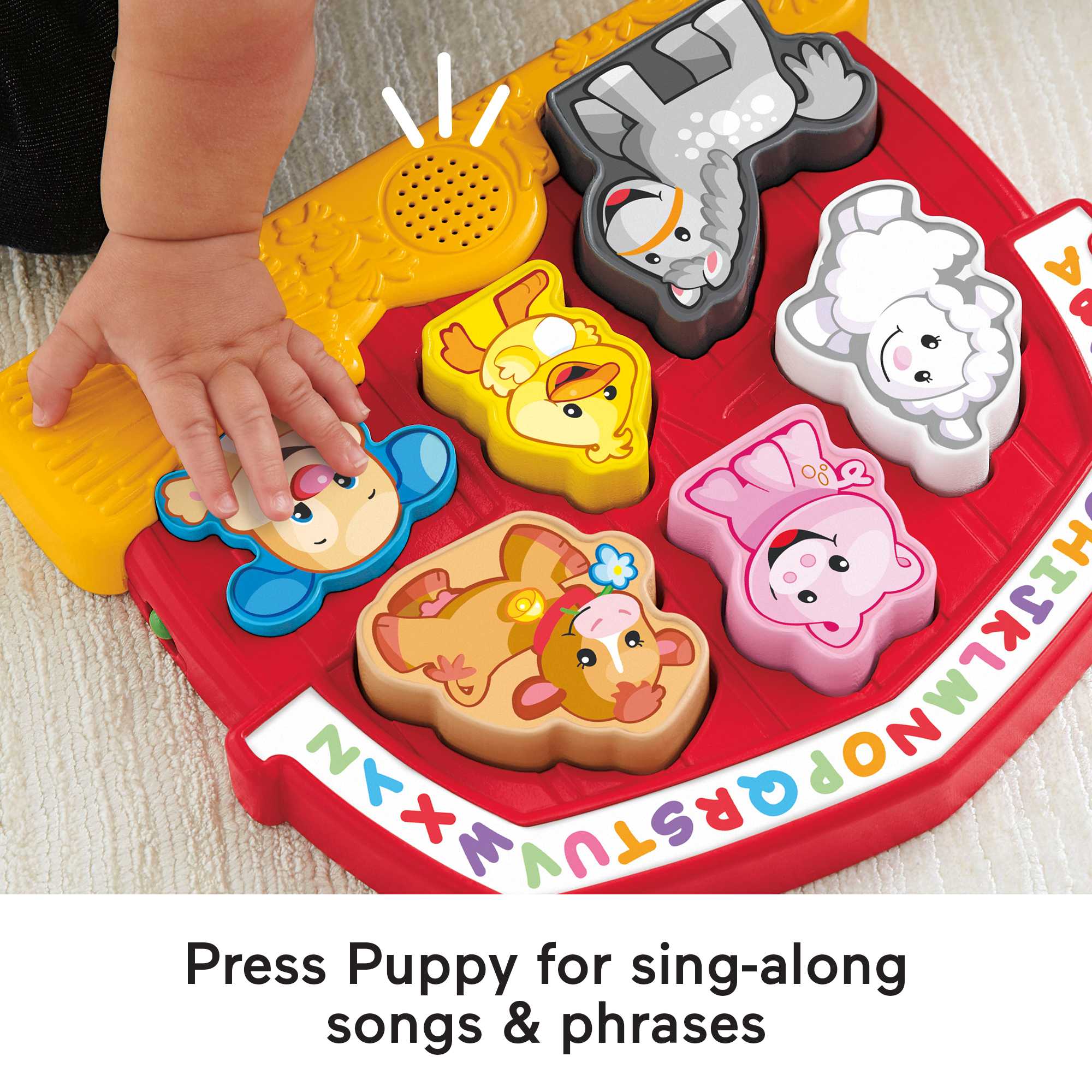 Fisher-Price Laugh & Learn Farm Animal Puzzle Shape Sorting Baby Toy With Music & Sounds - Image 3