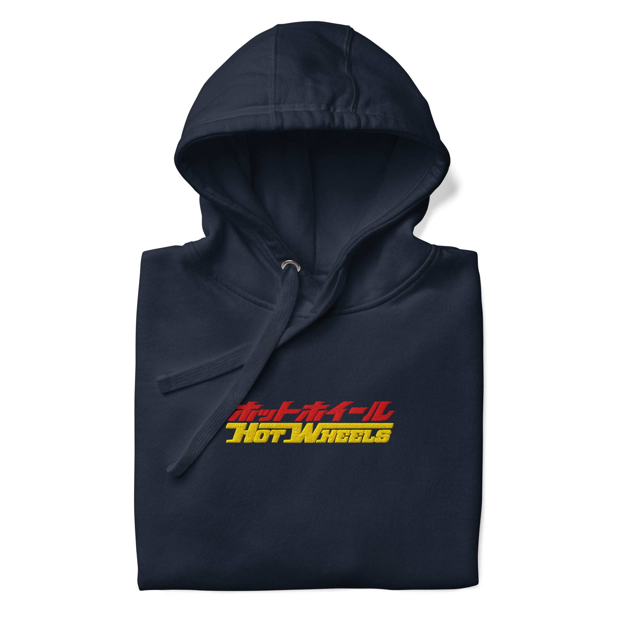 Hot Wheels in Katakana Navy Embroidered Hoodie - Image 5
