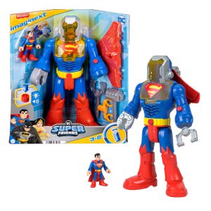 Imaginext DC Super Friends Superman insider & Exo Suit Robot With Lights & Sounds. 6 Pieces