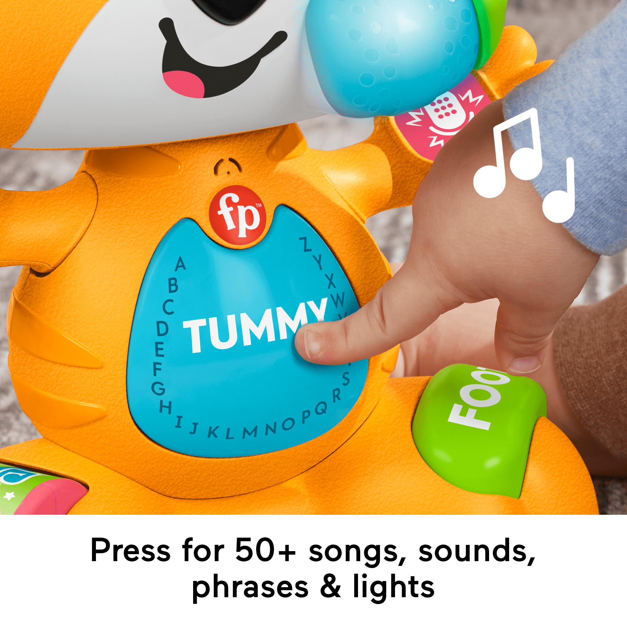 Fisher-Price Link Squad Bop & Groove Tiger Baby Learning Toy With Music & Lights - Image 4
