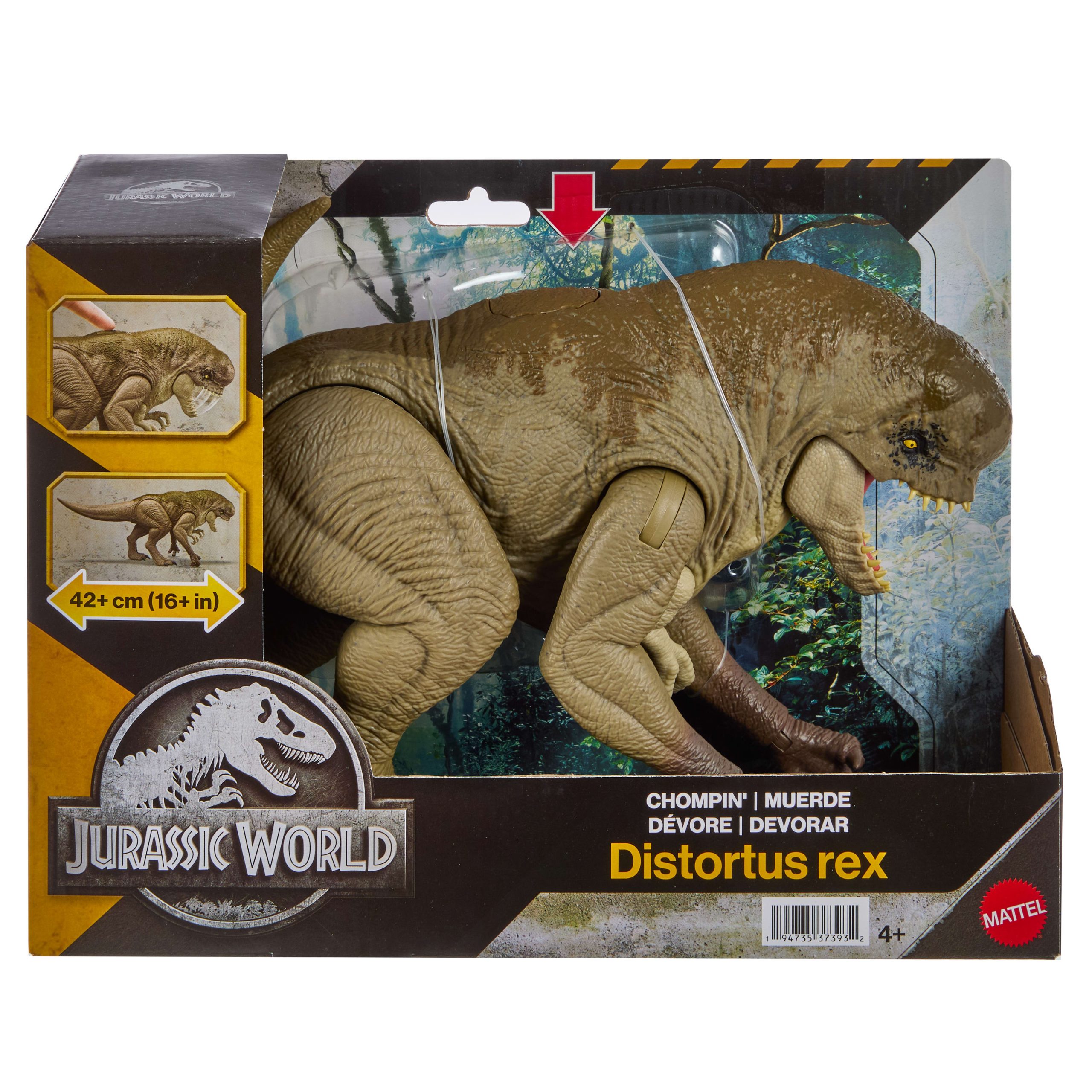 Jurassic World Distortus Rex Dinosaur Action Figure. 16 Inch Villain Dino With Chomping Action - Image 6