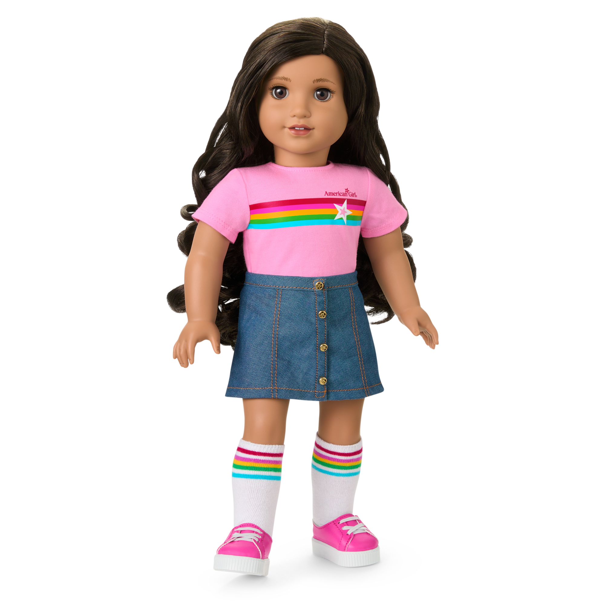 Truly Me™ 18-inch Doll #108 with curly black-brown hair - Image 11