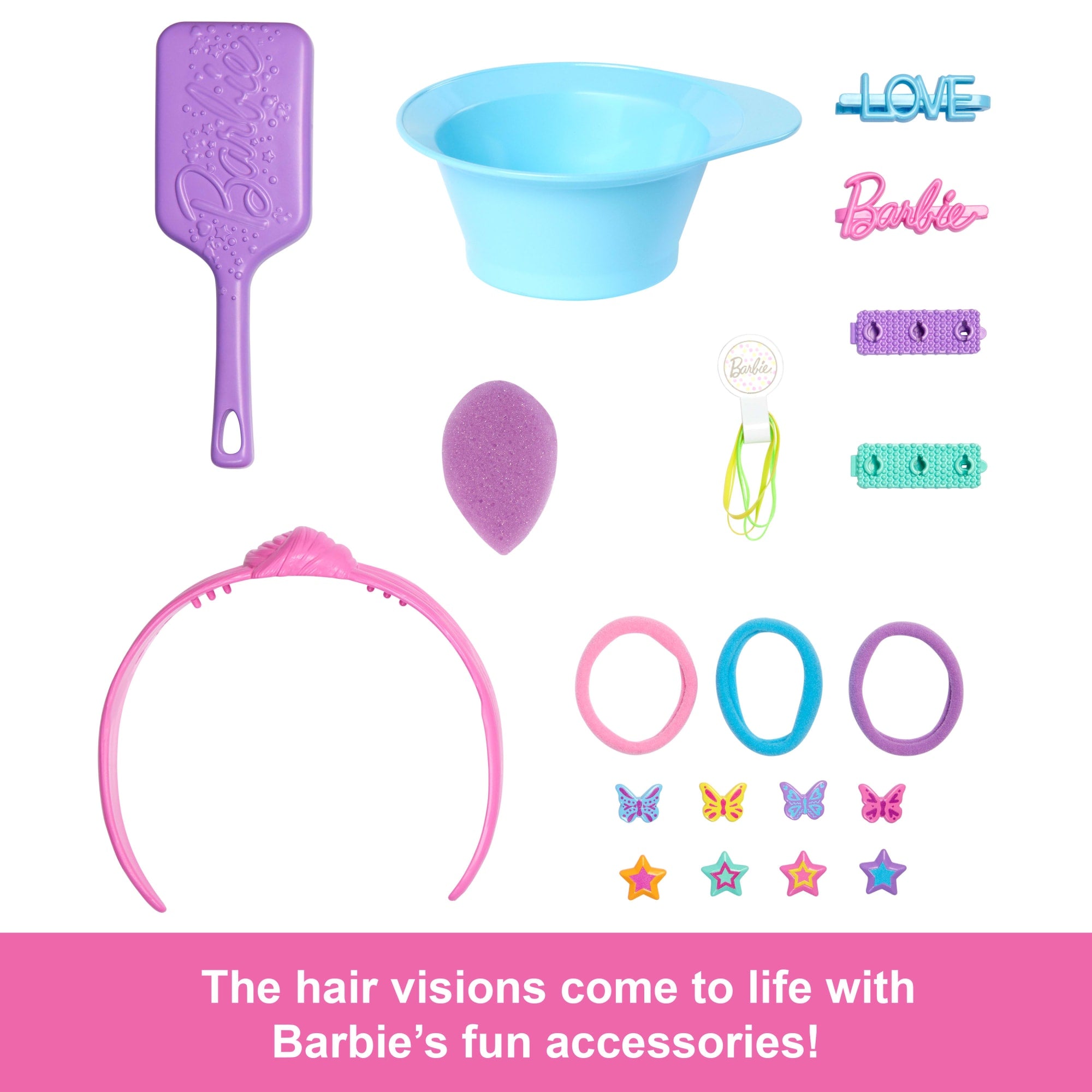 Barbie Doll Styling Head. Blonde Hair With 20+ Hair Styling Accessories - Image 3