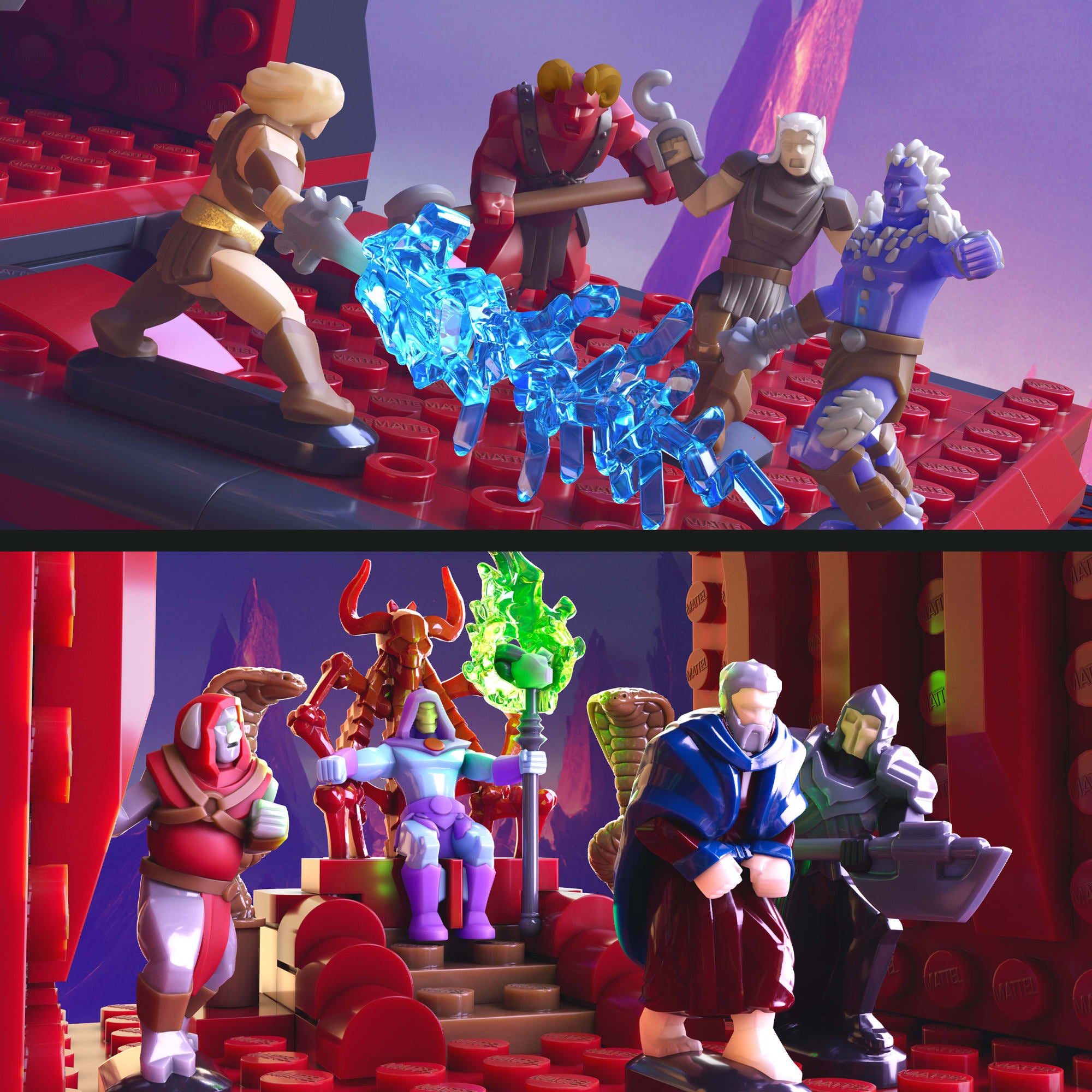 Coffret de Construction Le Combat de La Montagne du Serpent Mattel Brick Shop - Image 5