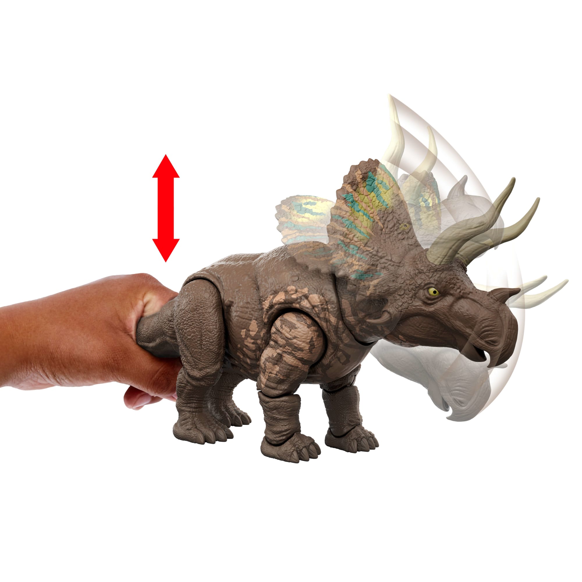Jurassic World Dinosaurio de Juguete Rebirth Rastreadores Gigantes Eotriceratops - Image 3