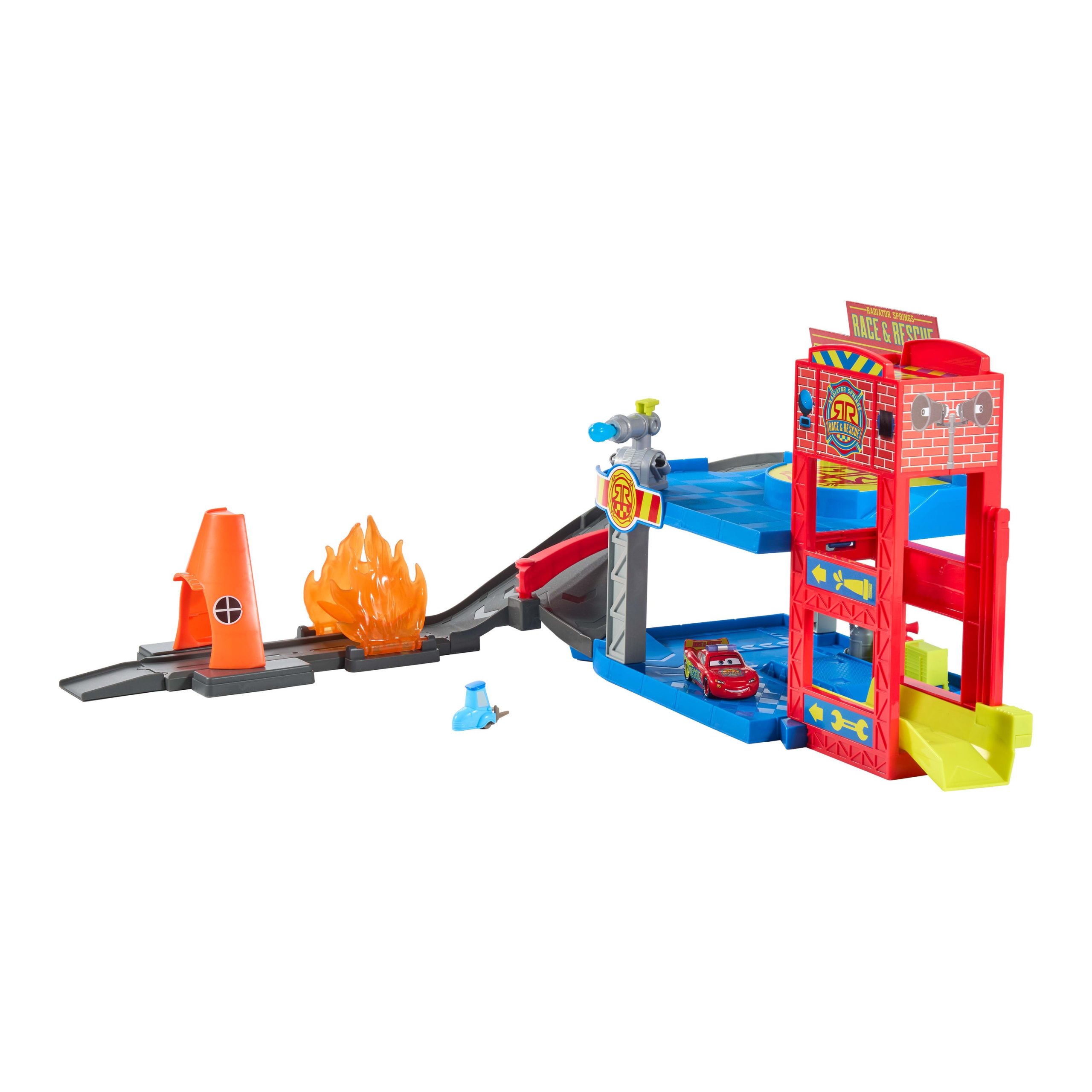 Disney And Pixar Cars Race & Rescue Command Center With Lightning Mcqueen. Guido & 4 Accessories - Image 6