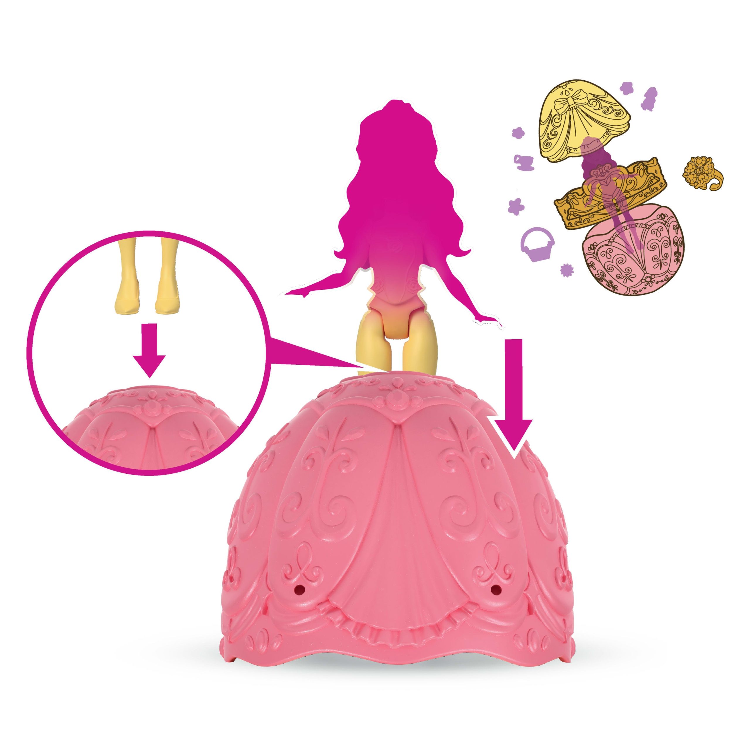 Disney Princess Small Dolls Muñeca huevitos de pascua sorpresa - Image 3