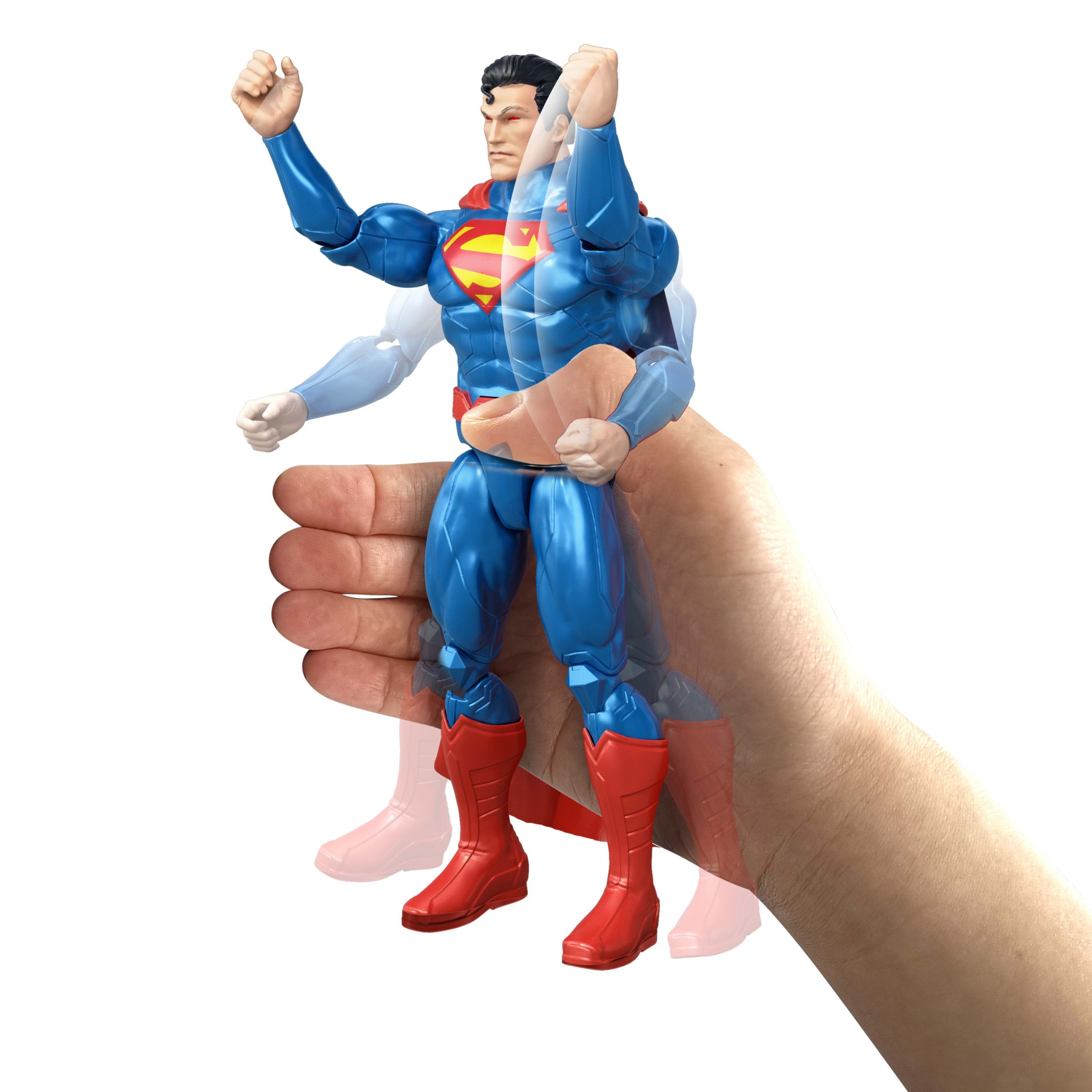 DC Premier 6.5 inch Heat Vision Superman Figure With Action. Lights & 10 Sounds. Posable - Image 6