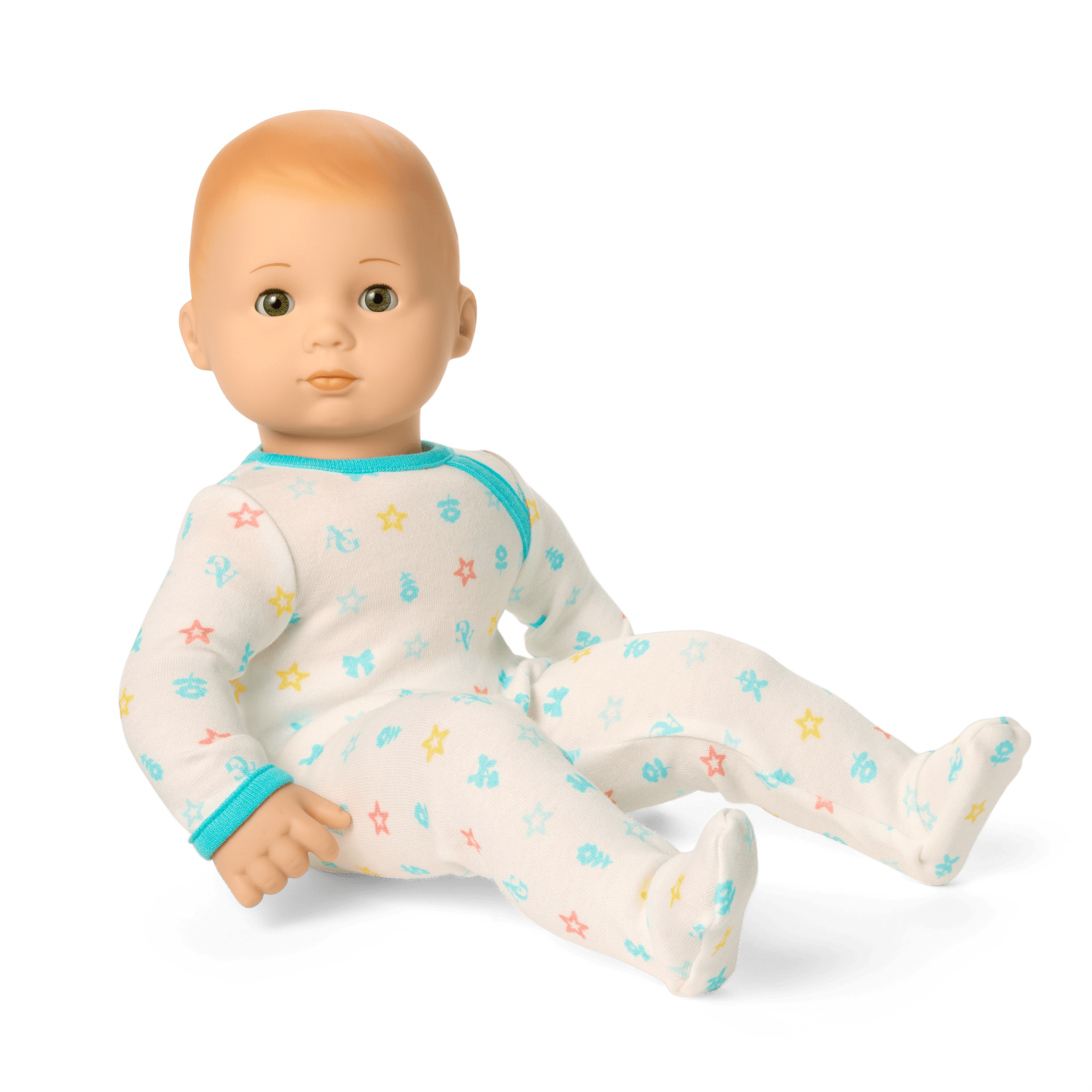 Bitty Baby® Doll #6 with red hair in Pastel Blue