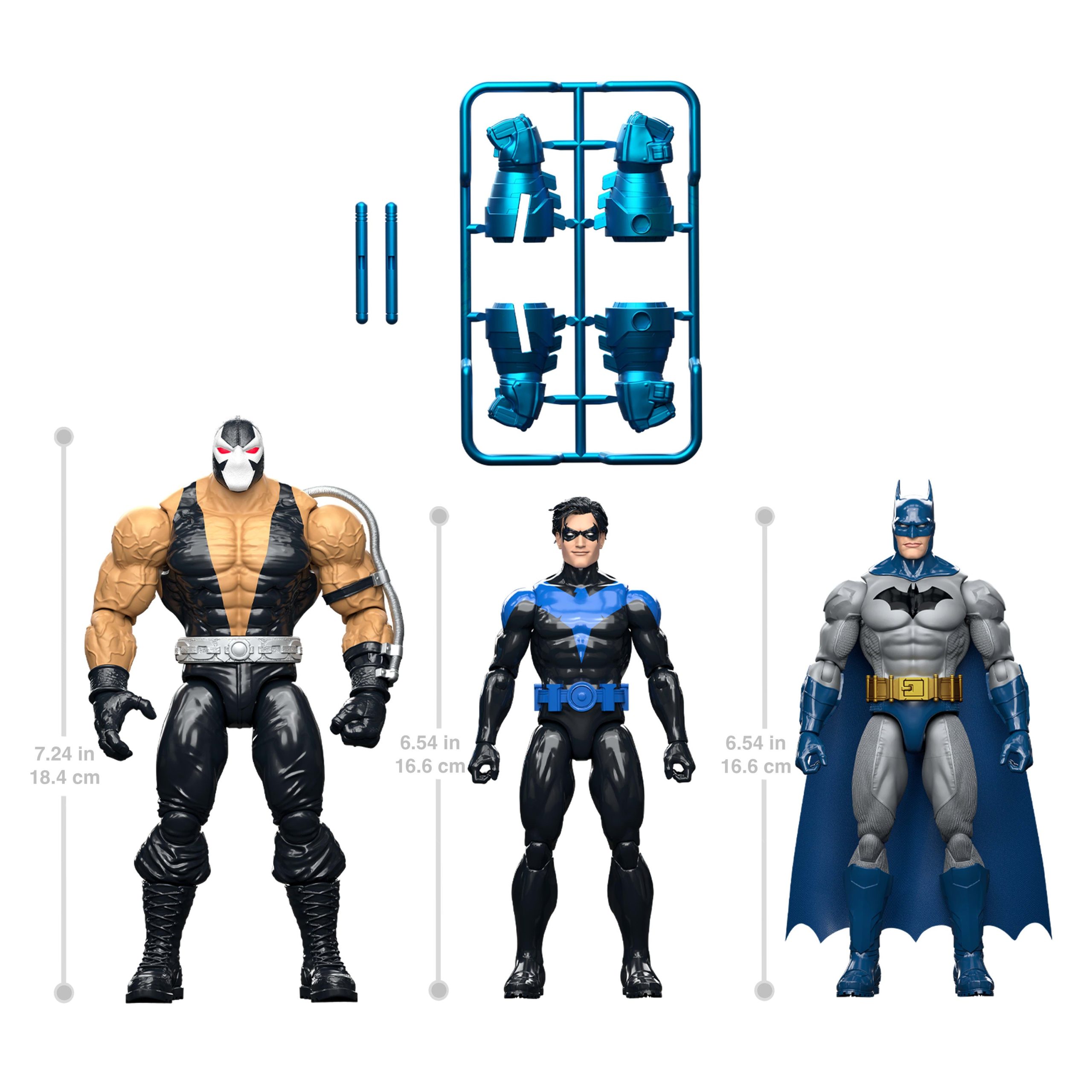 DC Premier Batman & Nightwing vs Bane Pack 6.5 Inch Scale Action Figures. Accessories - Image 6