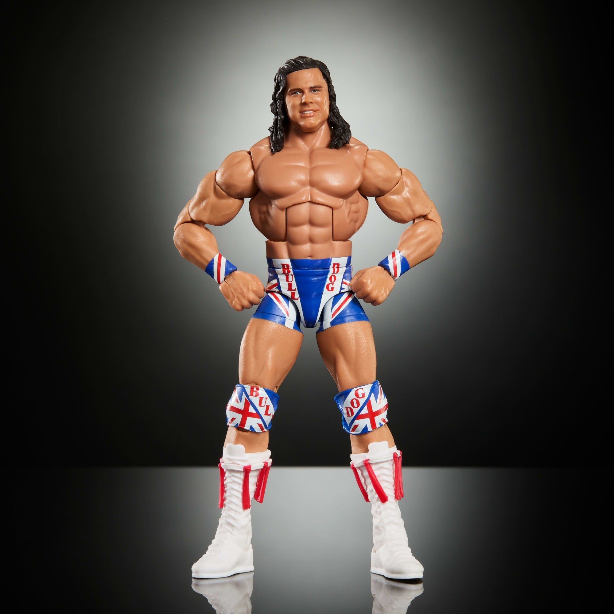 WWE Elite Legends British Bulldog Action Figure & Accessories. Series 29 6-Inch Collectible Set - Image 3