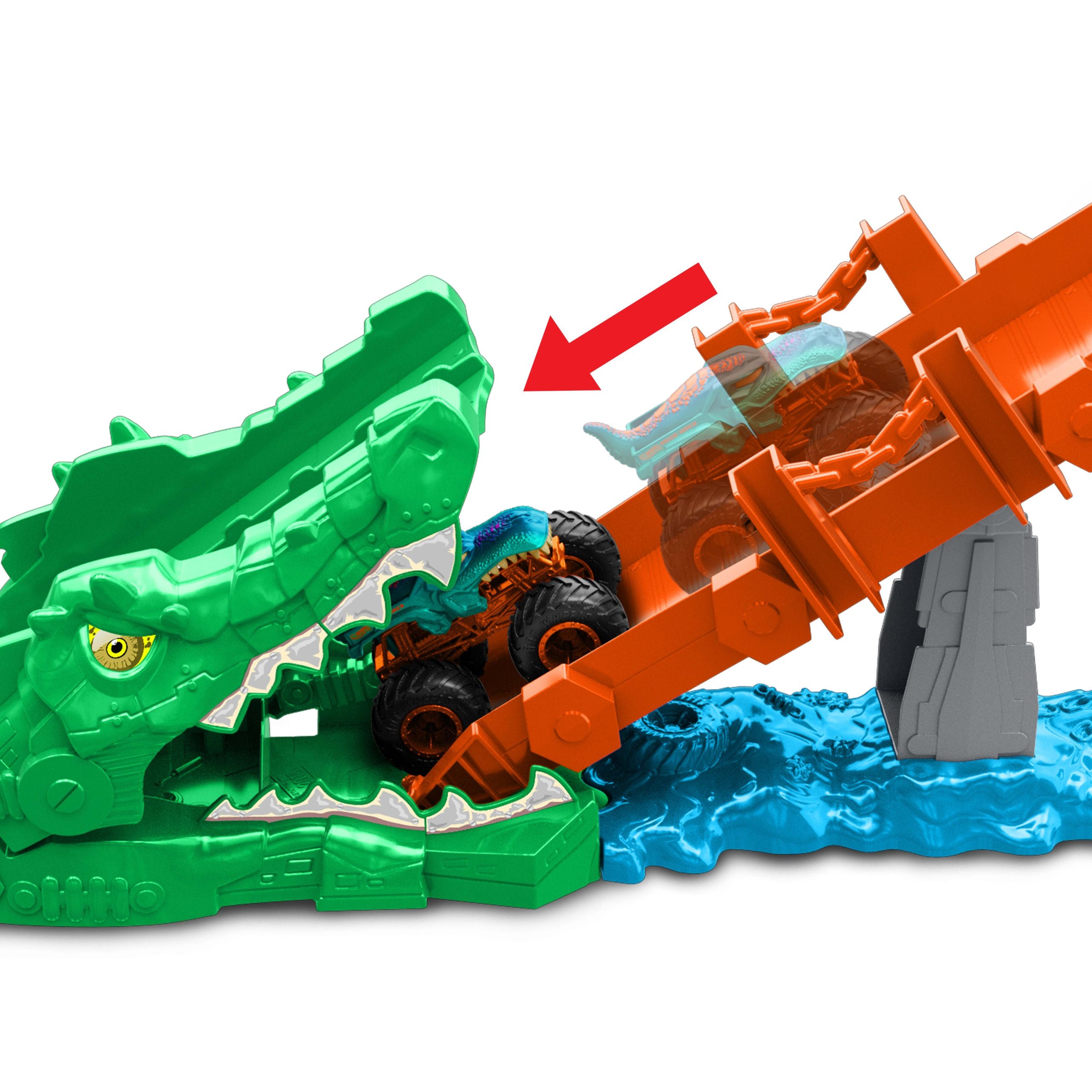 Hot Wheels Monster Trucks Pista Ataque ao Crocodilo - Image 3