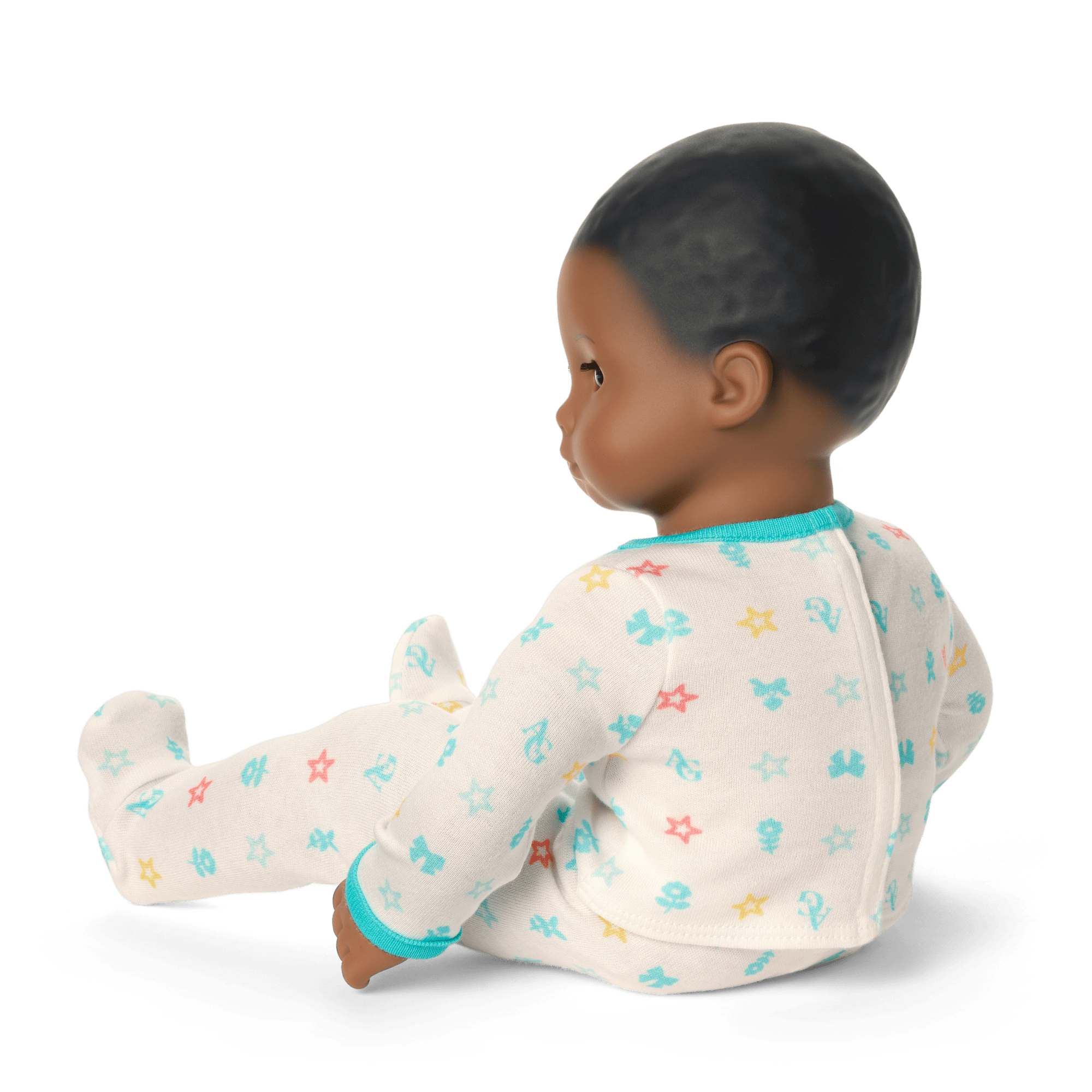 Bitty Baby® Doll #1 with black hair in Pastel Blue - Image 4