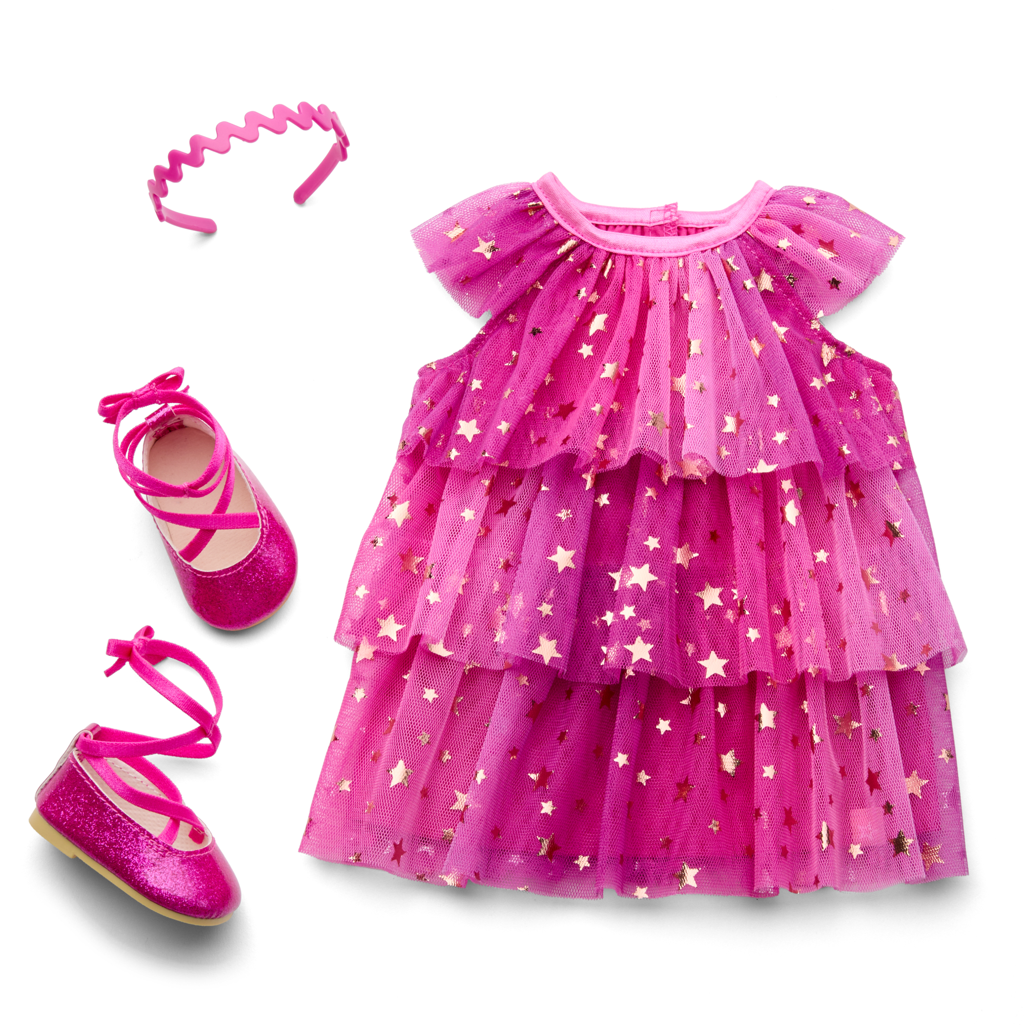 Pink Party-Ready Dress & Party Accessories for 18-inch Dolls - Image 4