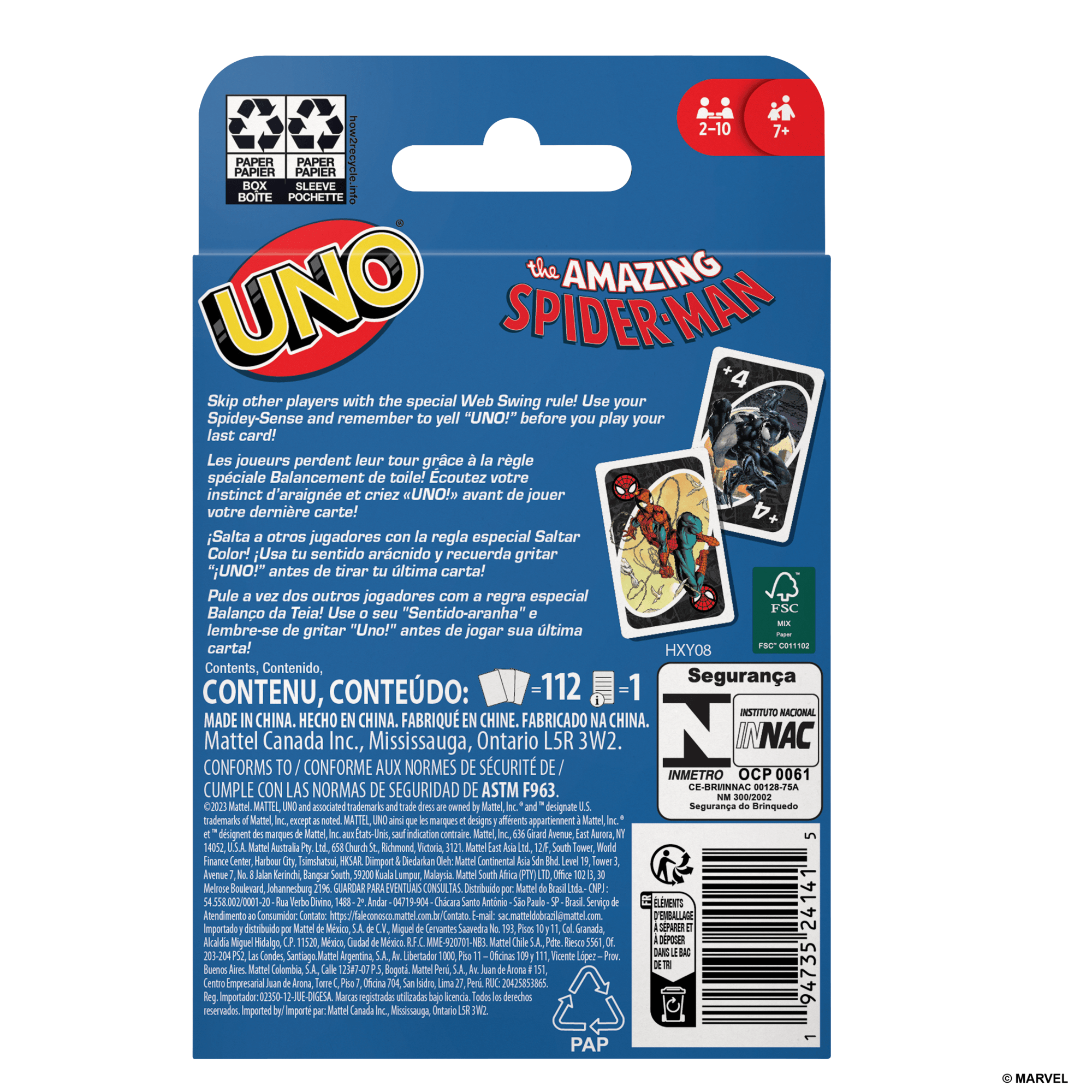 UNO The Amazing Spider-Man Card Game For Kids. Adults & Family Night Inspired By Marvel Comic Book Series - Image 4