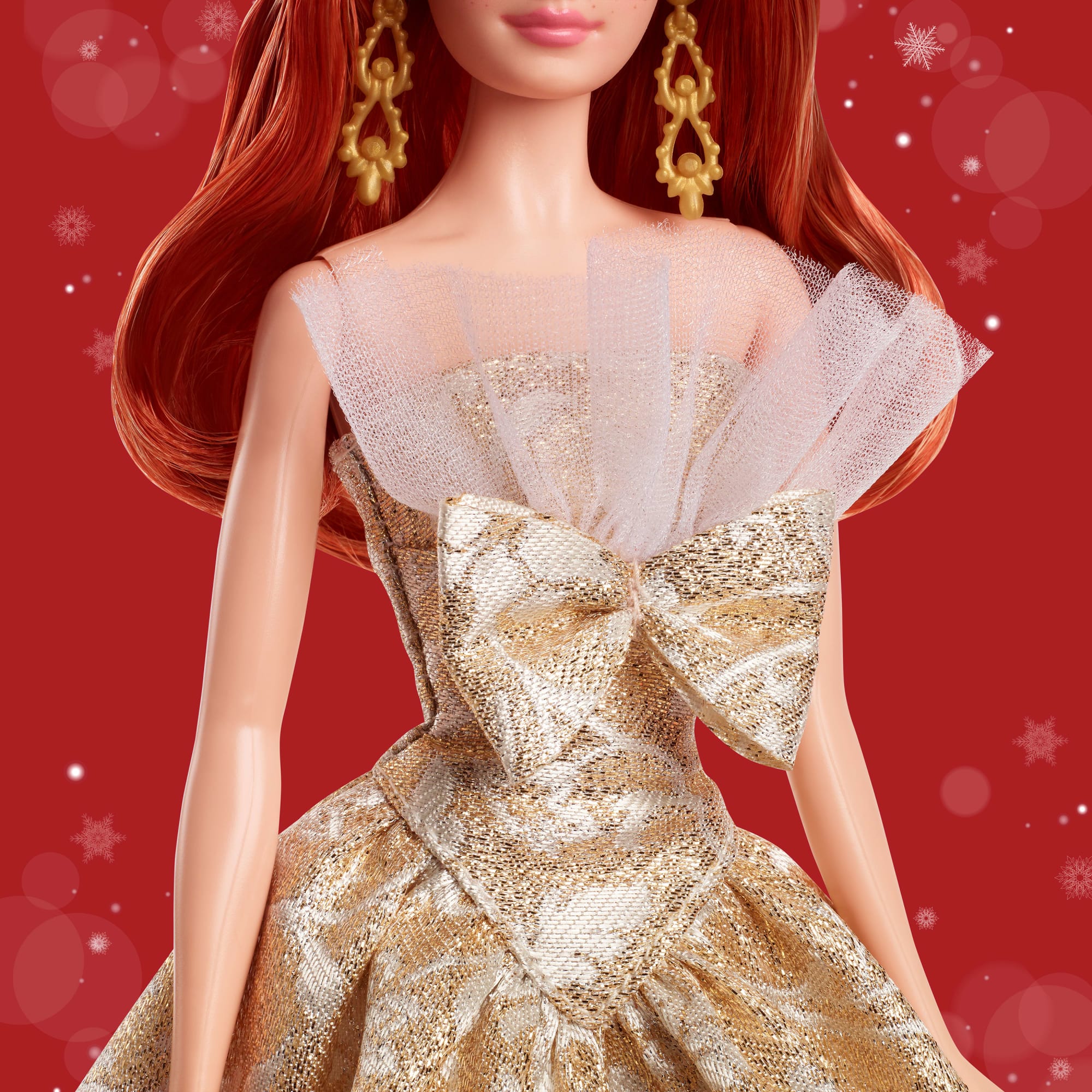 Barbie Signature 2025 Holiday Barbie Fashion Doll. Seasonal Collector. Red Hair With Silver & Gold Gown - Image 3