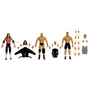 WWE Elite Legacy Submission Match 3 Action Figures & Accessories Set. 6-Inch Collectible