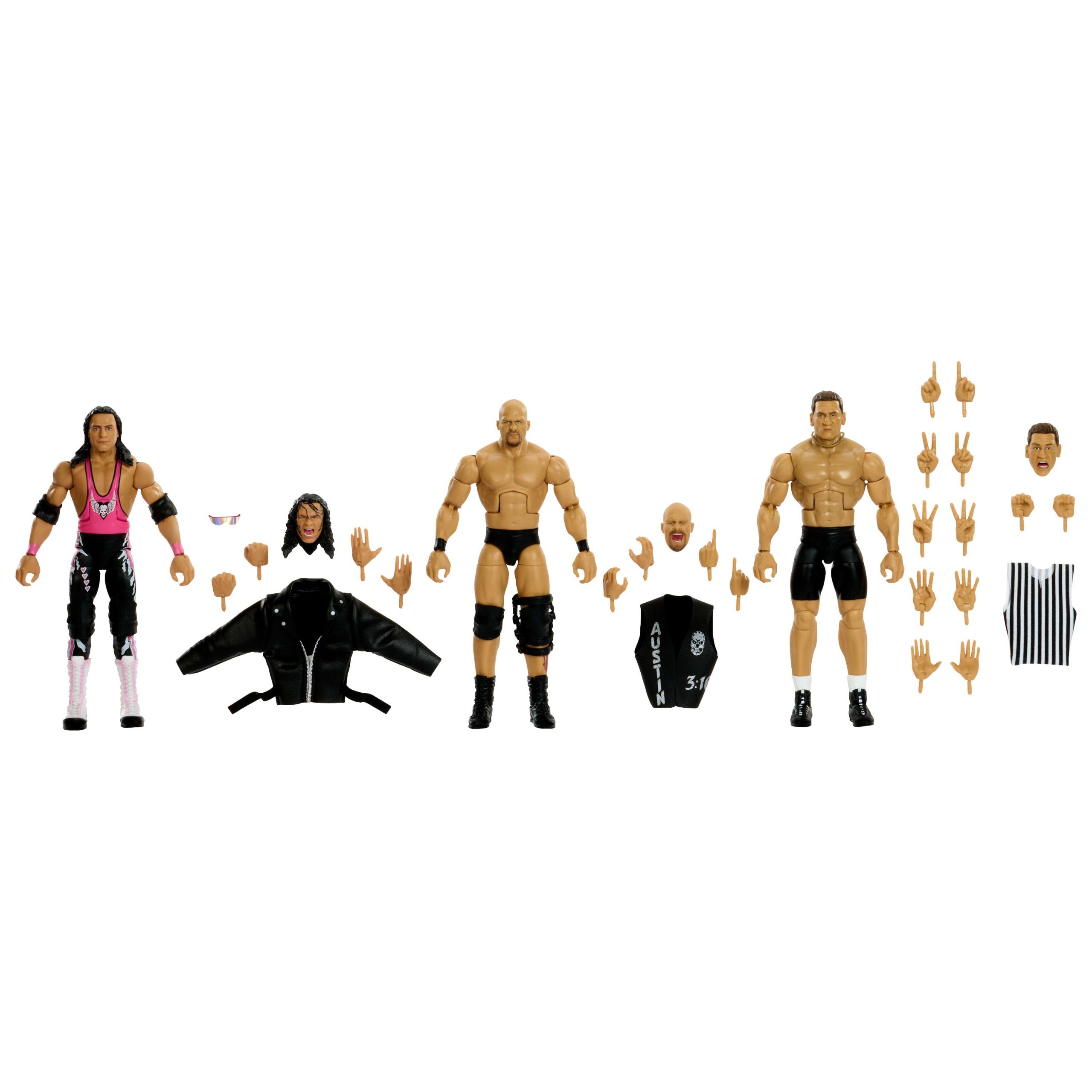 WWE Elite Legacy Submission Match 3 Action Figures & Accessories Set. 6-Inch Collectible