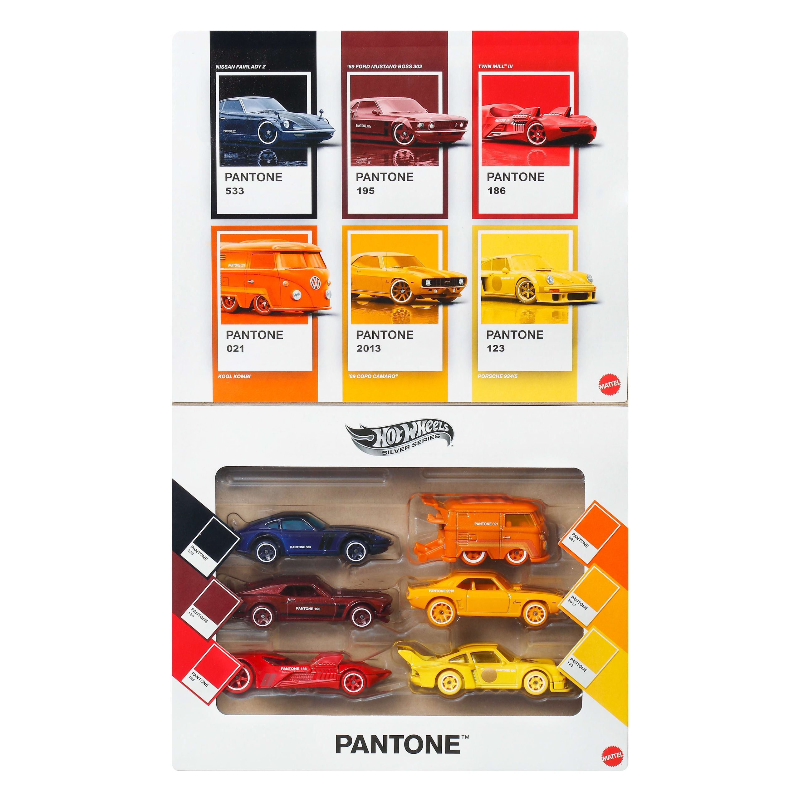 Hot Wheels Pantone Multipack Of Toy Cars & Van. 1:64 Scale Die-Cast Vehicles - Image 3